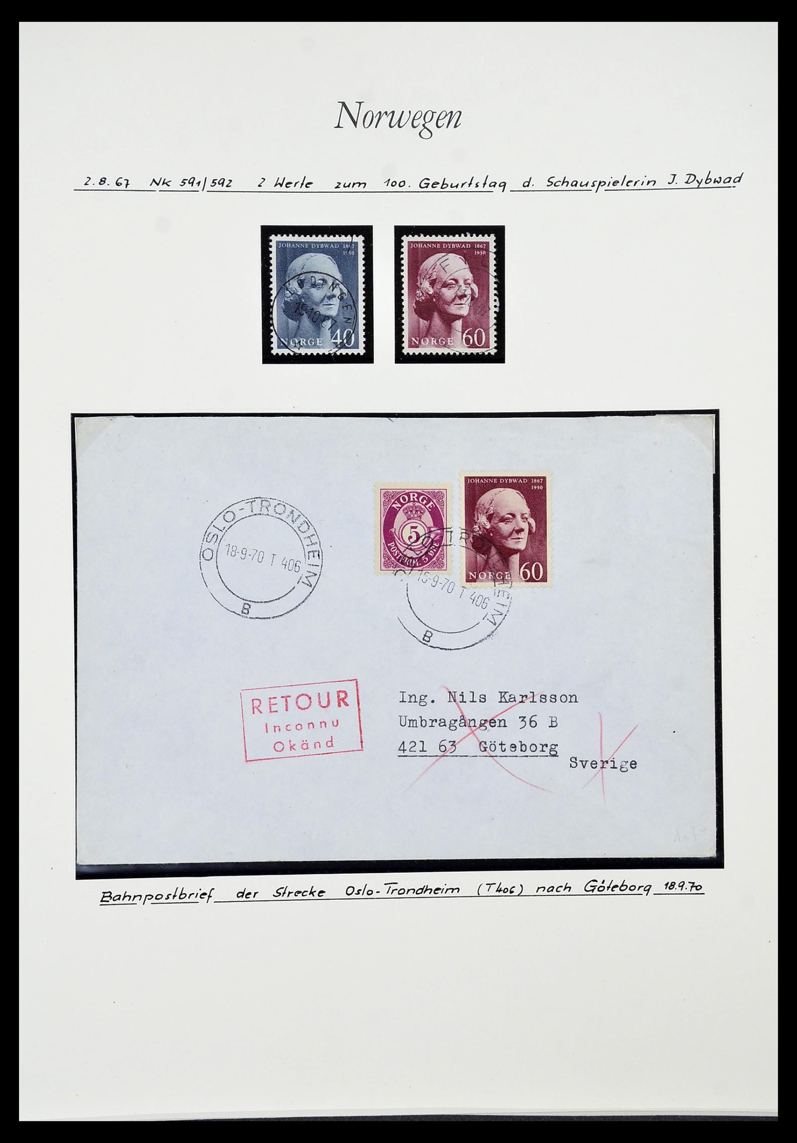 34188 036 - Postzegelverzameling 34188 Noorwegen 1962-2010.