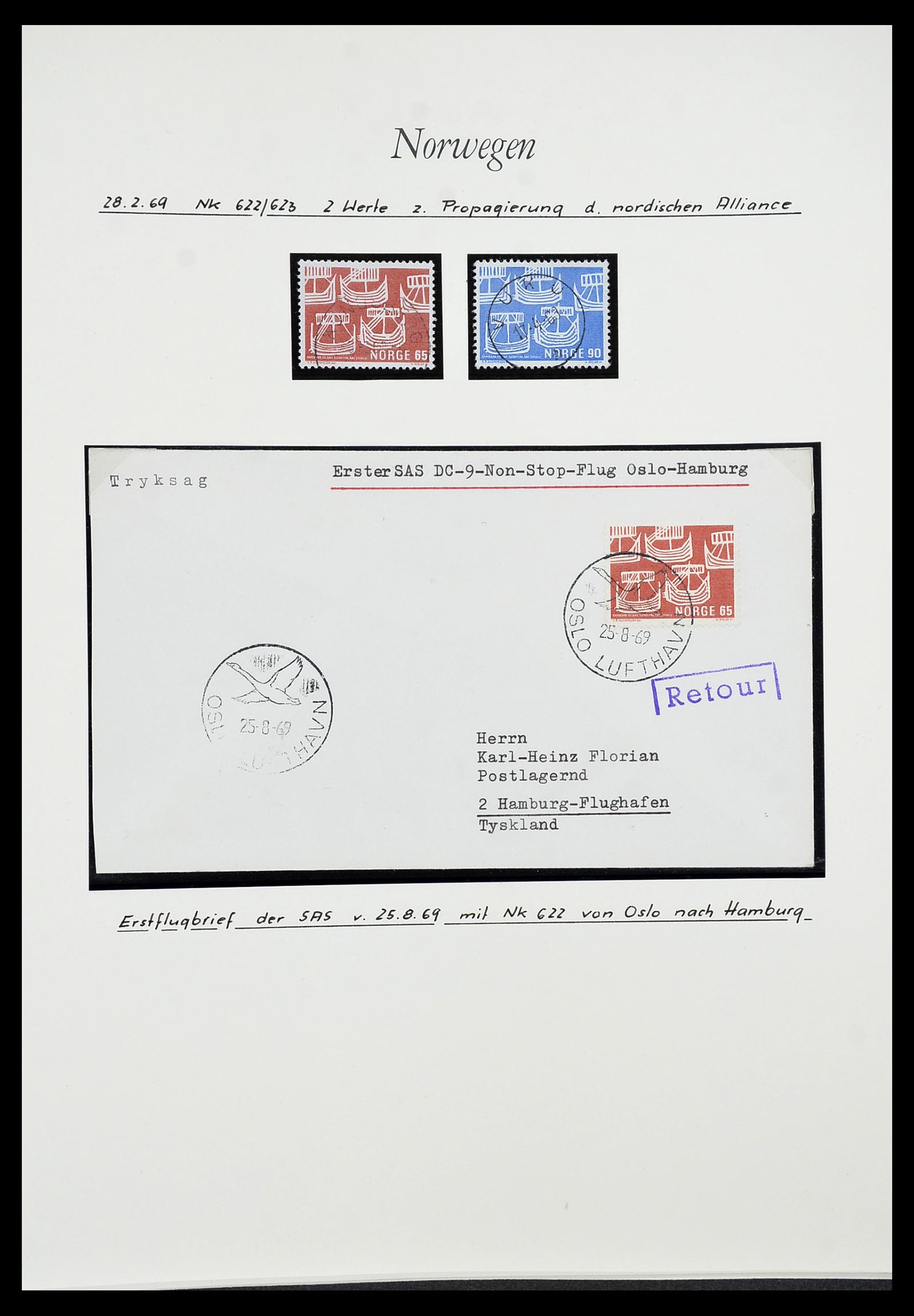 34188 045 - Postzegelverzameling 34188 Noorwegen 1962-2010.