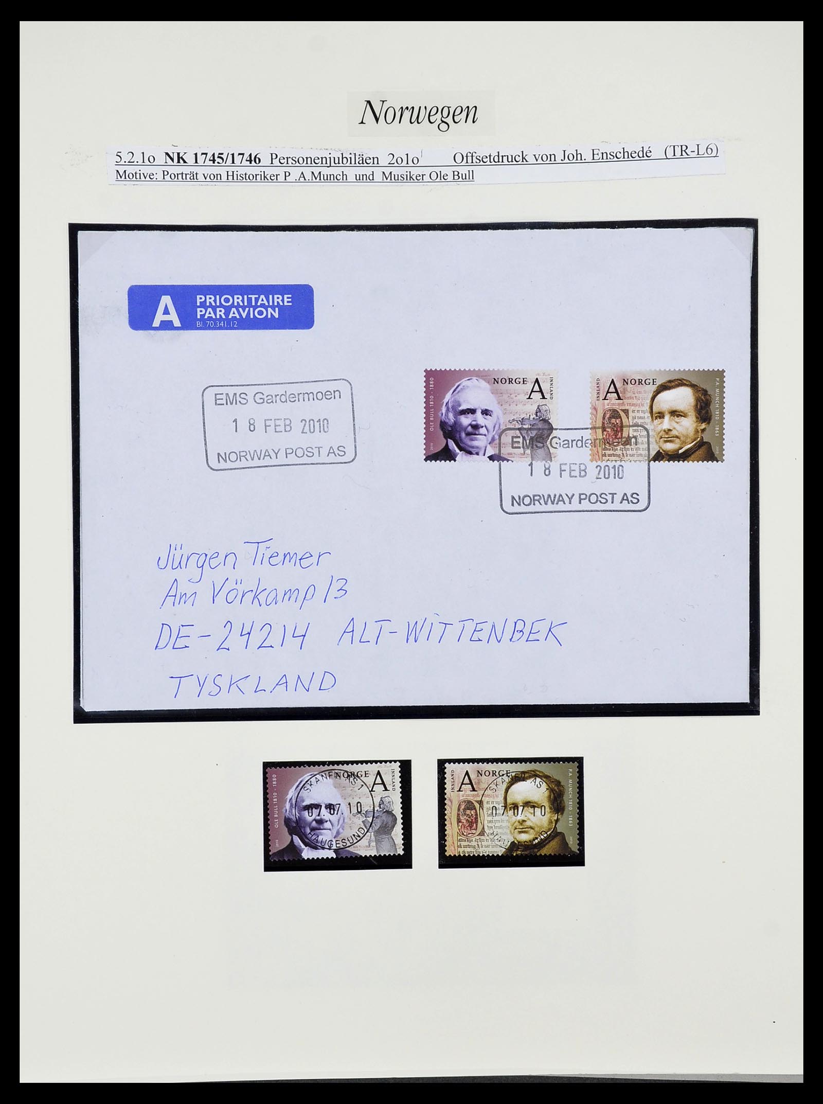 34188 542 - Postzegelverzameling 34188 Noorwegen 1962-2010.