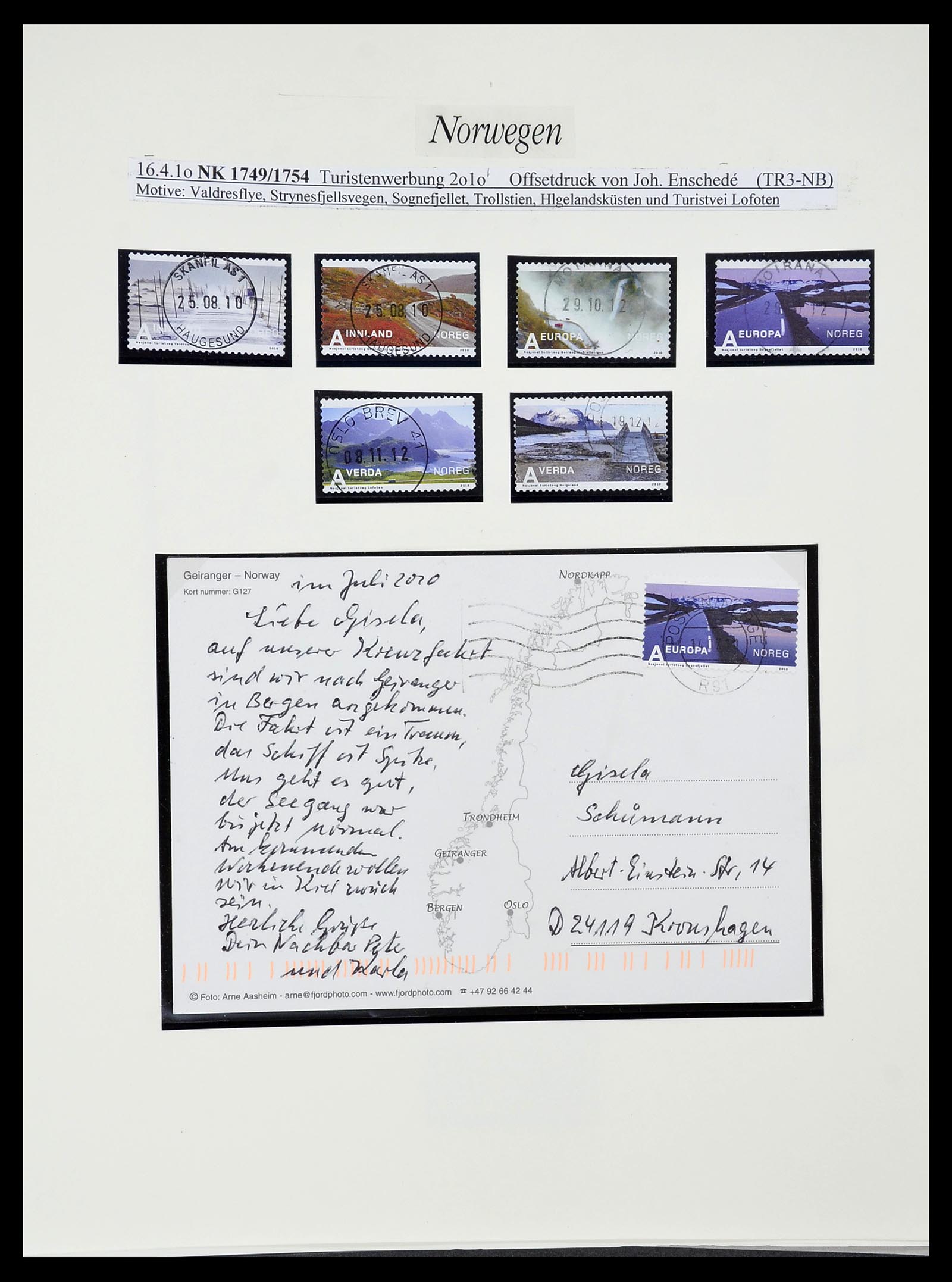 34188 545 - Postzegelverzameling 34188 Noorwegen 1962-2010.
