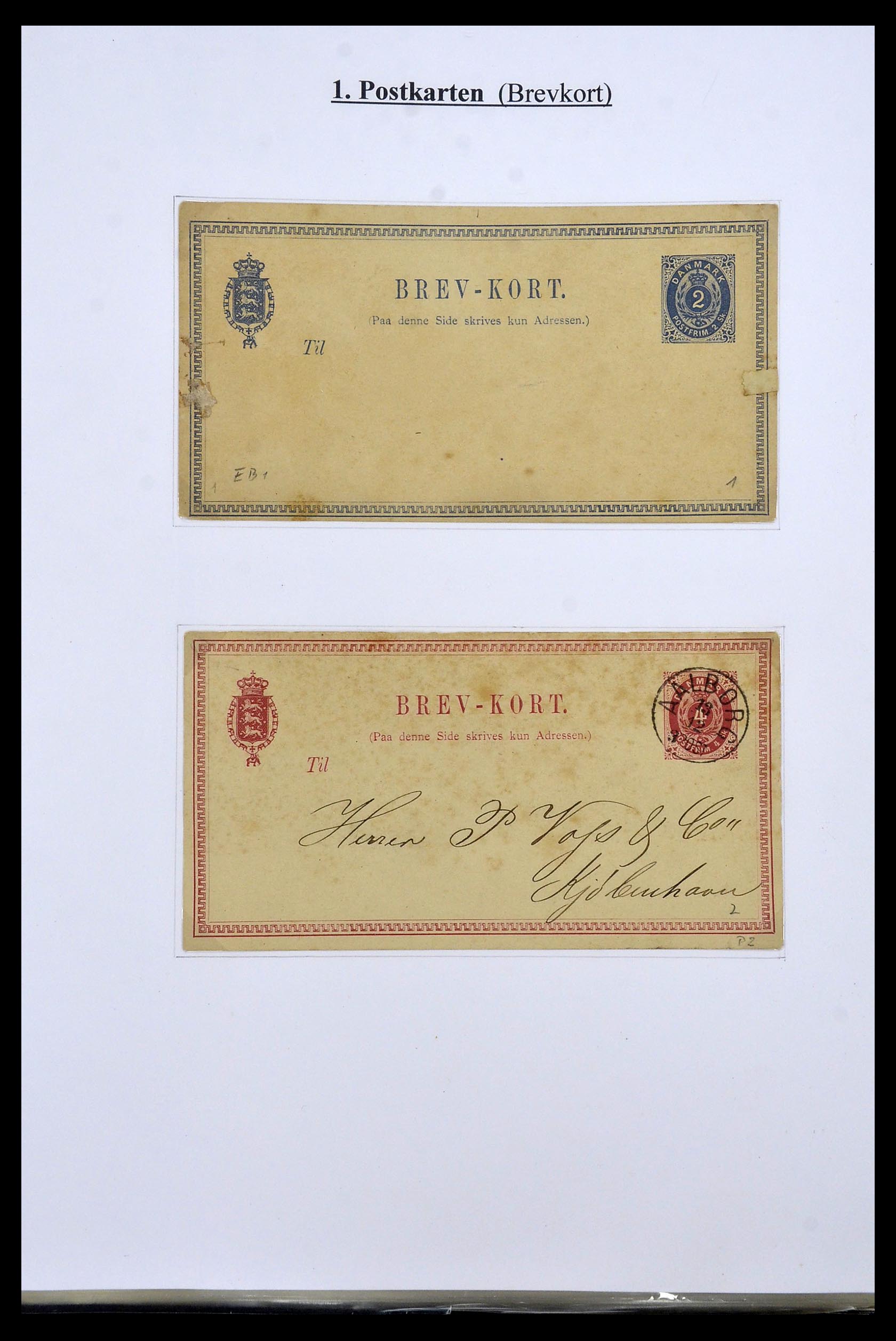 34189 002 - Stamp collection 34189 Denmark postal stationeries 1871-2002.