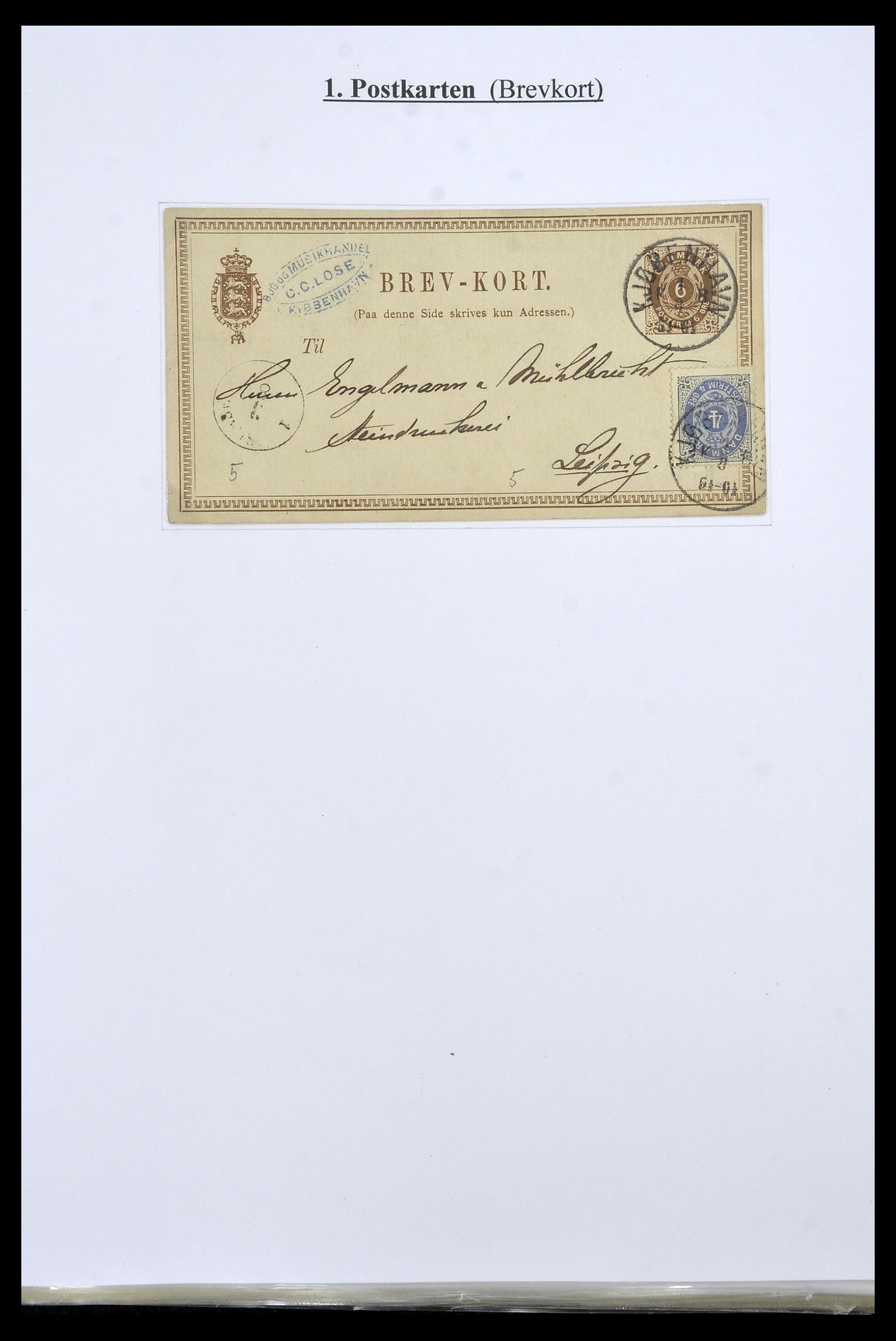 34189 004 - Postzegelverzameling 34189 Denemarken postwaardestukken 1871-2002.