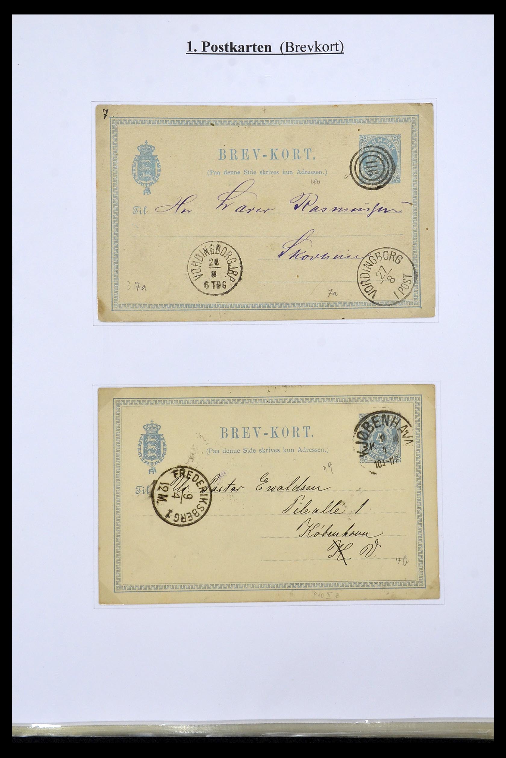 34189 005 - Postzegelverzameling 34189 Denemarken postwaardestukken 1871-2002.