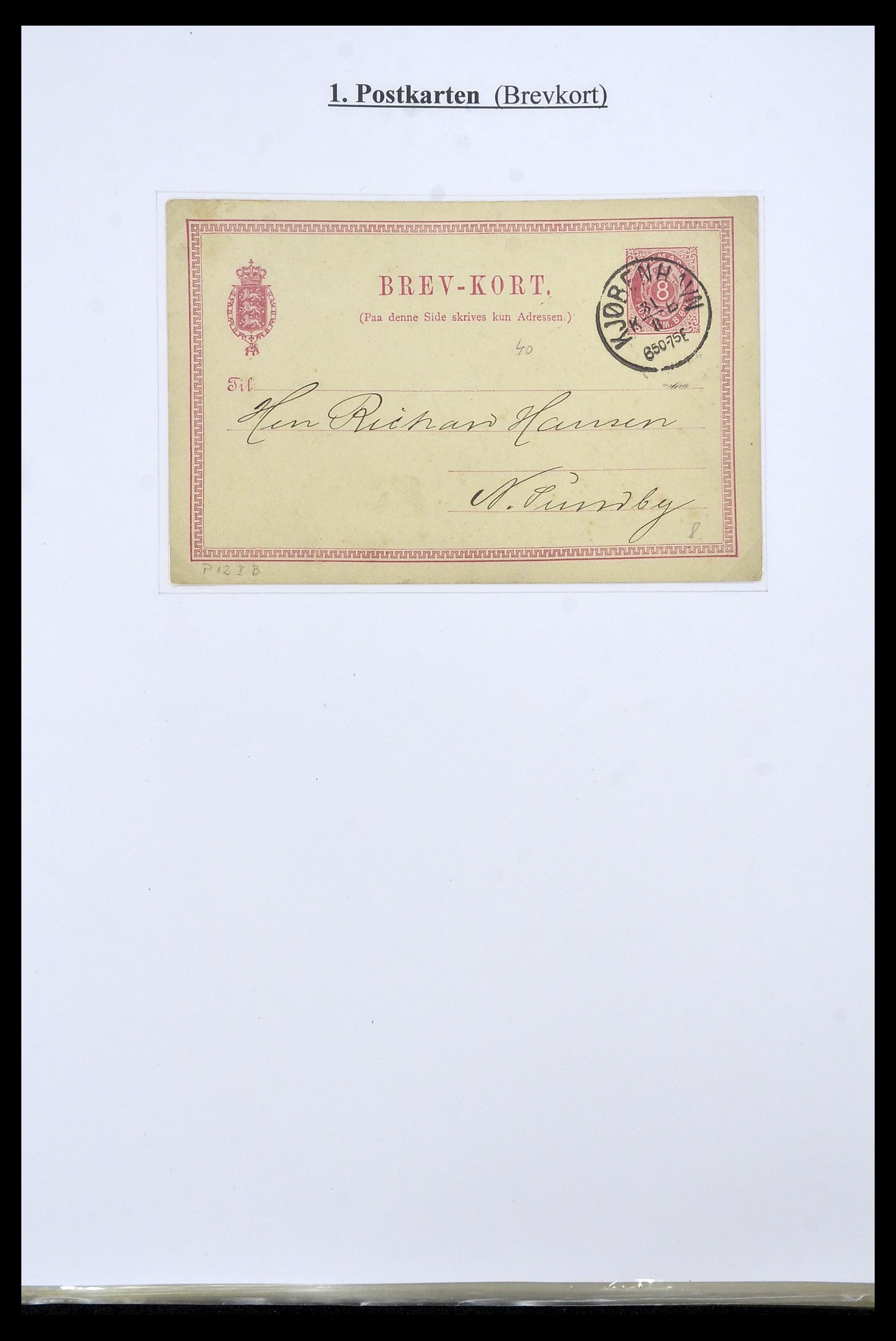 34189 006 - Postzegelverzameling 34189 Denemarken postwaardestukken 1871-2002.