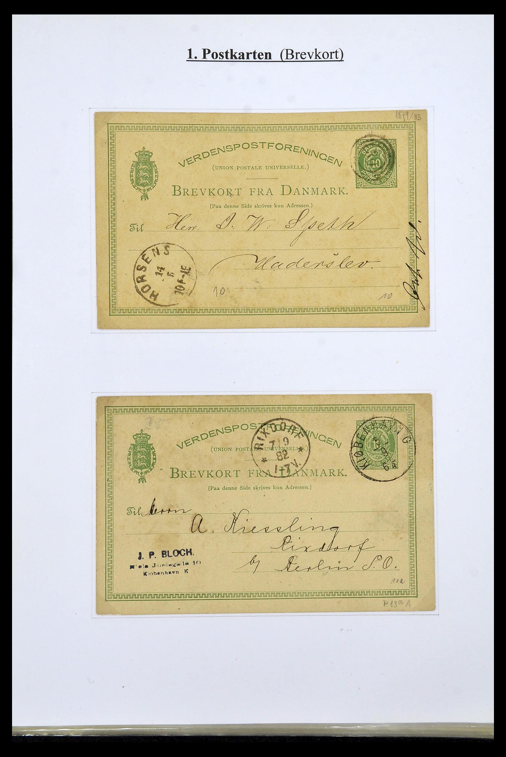 34189 008 - Postzegelverzameling 34189 Denemarken postwaardestukken 1871-2002.