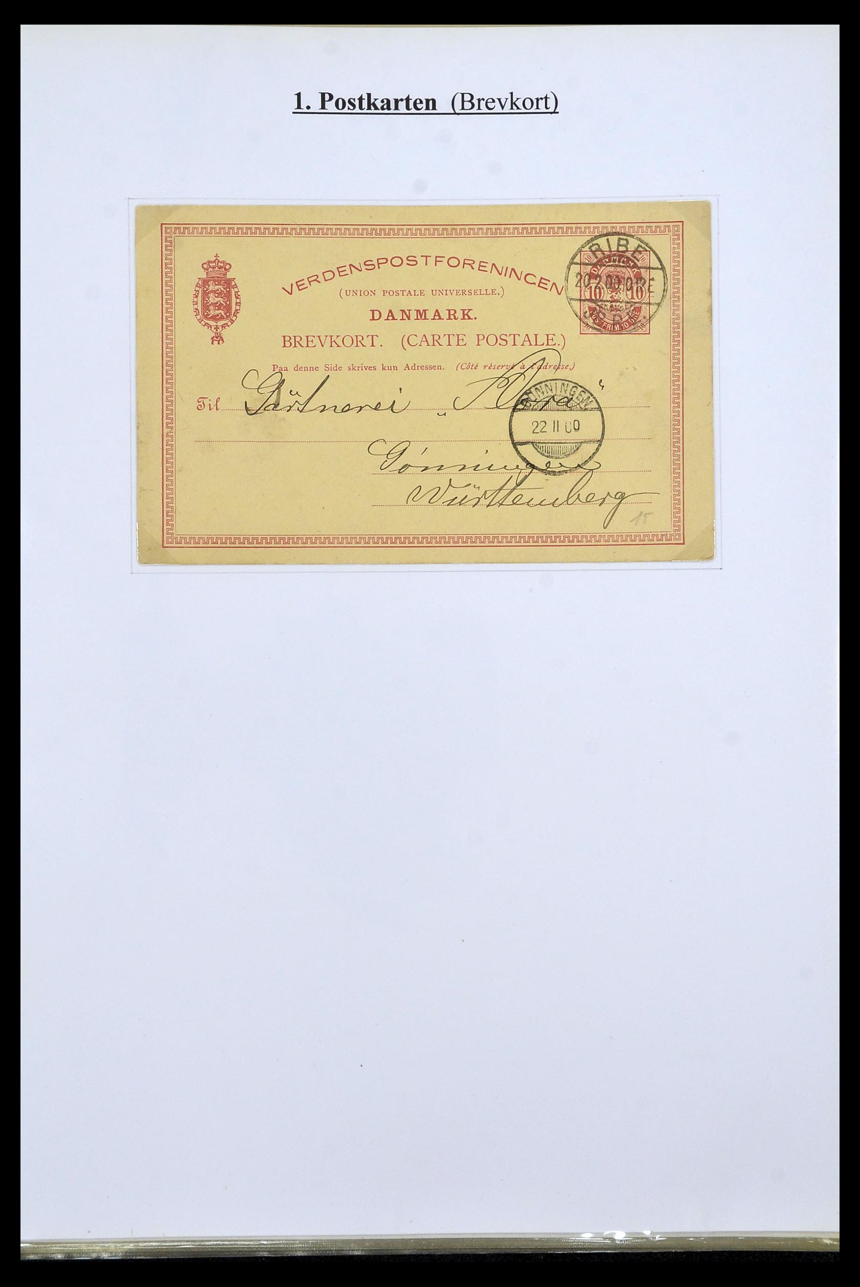 34189 011 - Stamp collection 34189 Denmark postal stationeries 1871-2002.