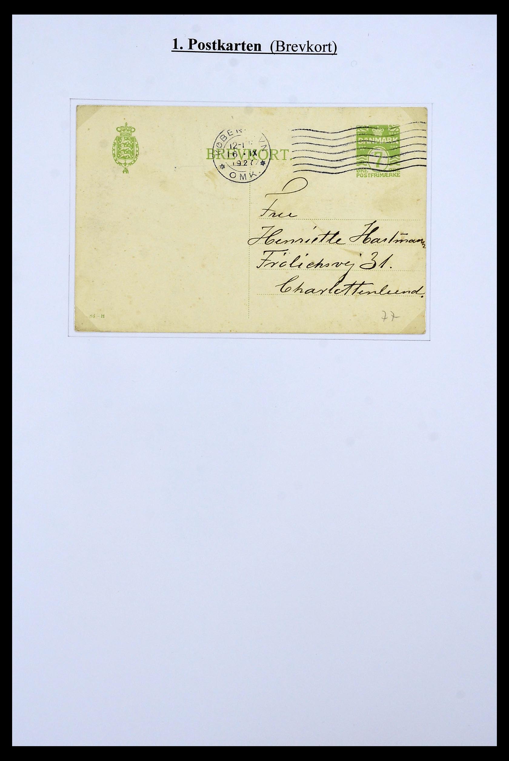 34189 026 - Postzegelverzameling 34189 Denemarken postwaardestukken 1871-2002.