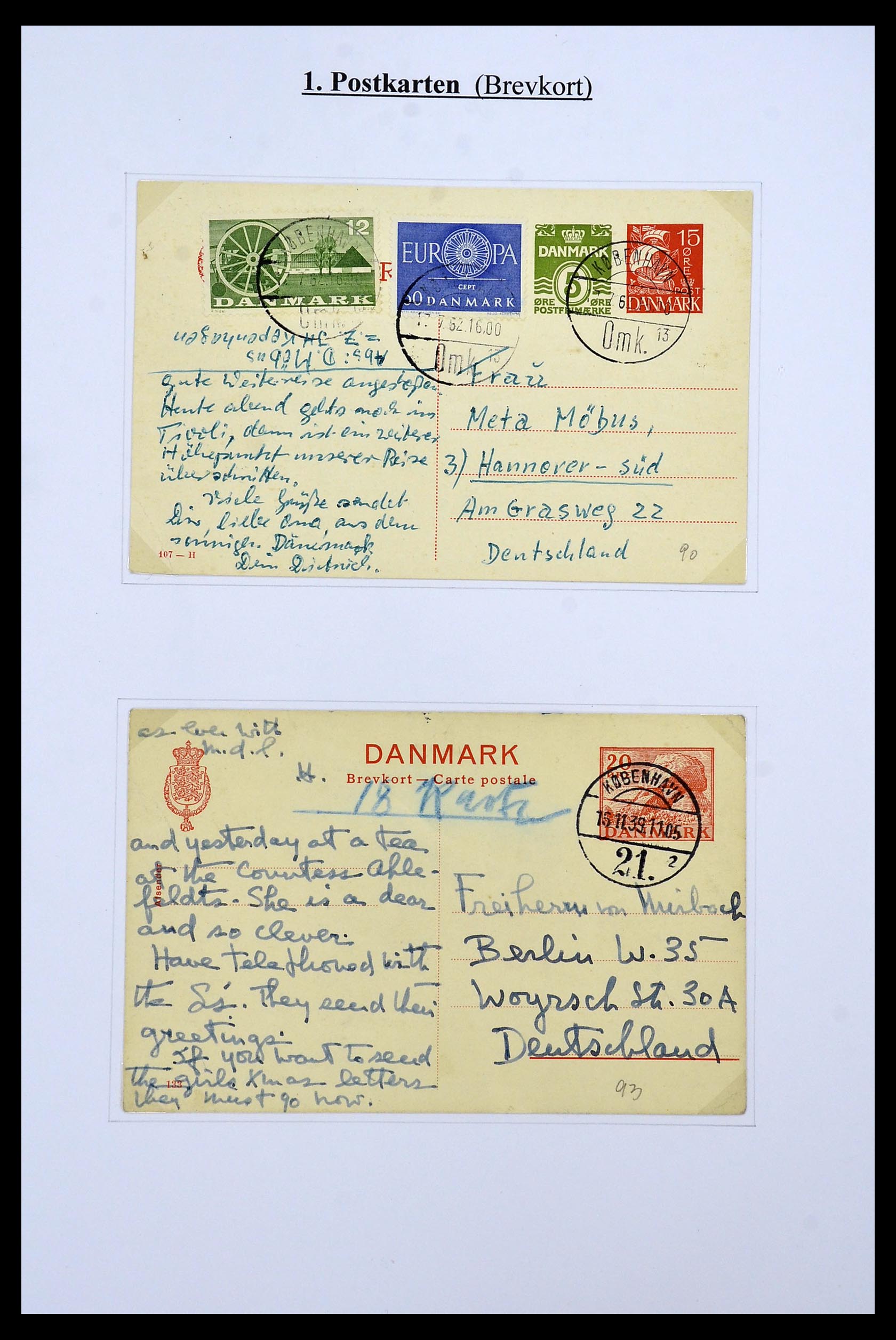 34189 029 - Postzegelverzameling 34189 Denemarken postwaardestukken 1871-2002.