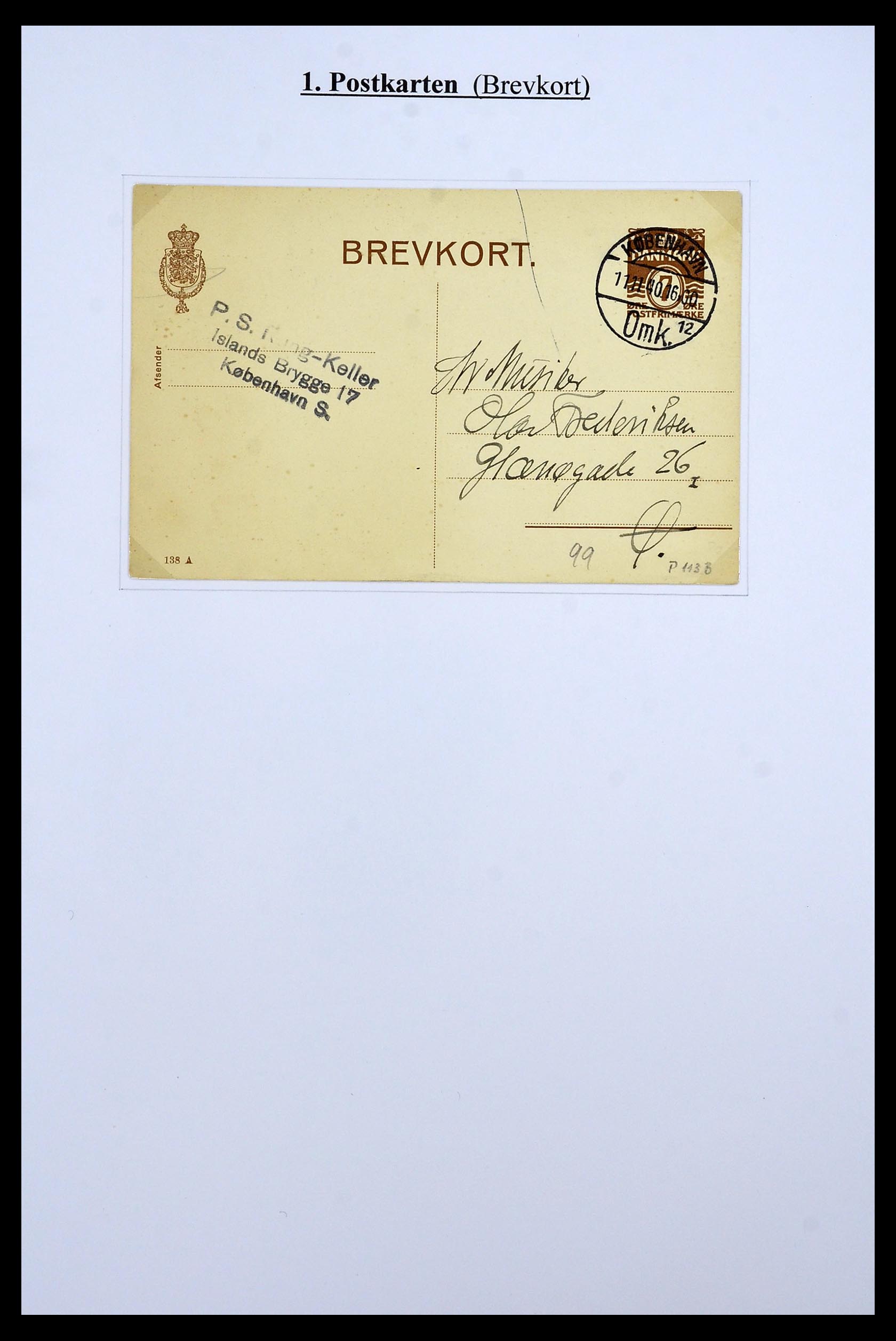 34189 031 - Postzegelverzameling 34189 Denemarken postwaardestukken 1871-2002.