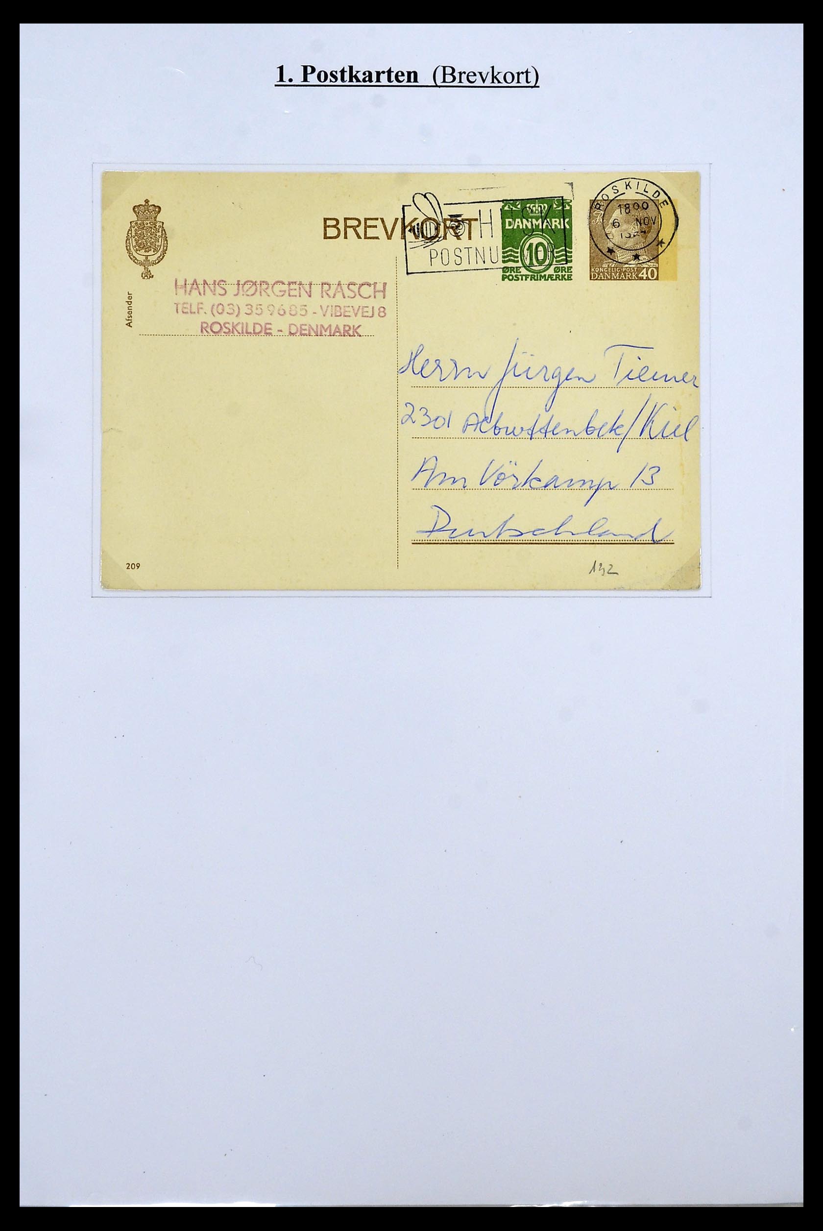 34189 034 - Postzegelverzameling 34189 Denemarken postwaardestukken 1871-2002.