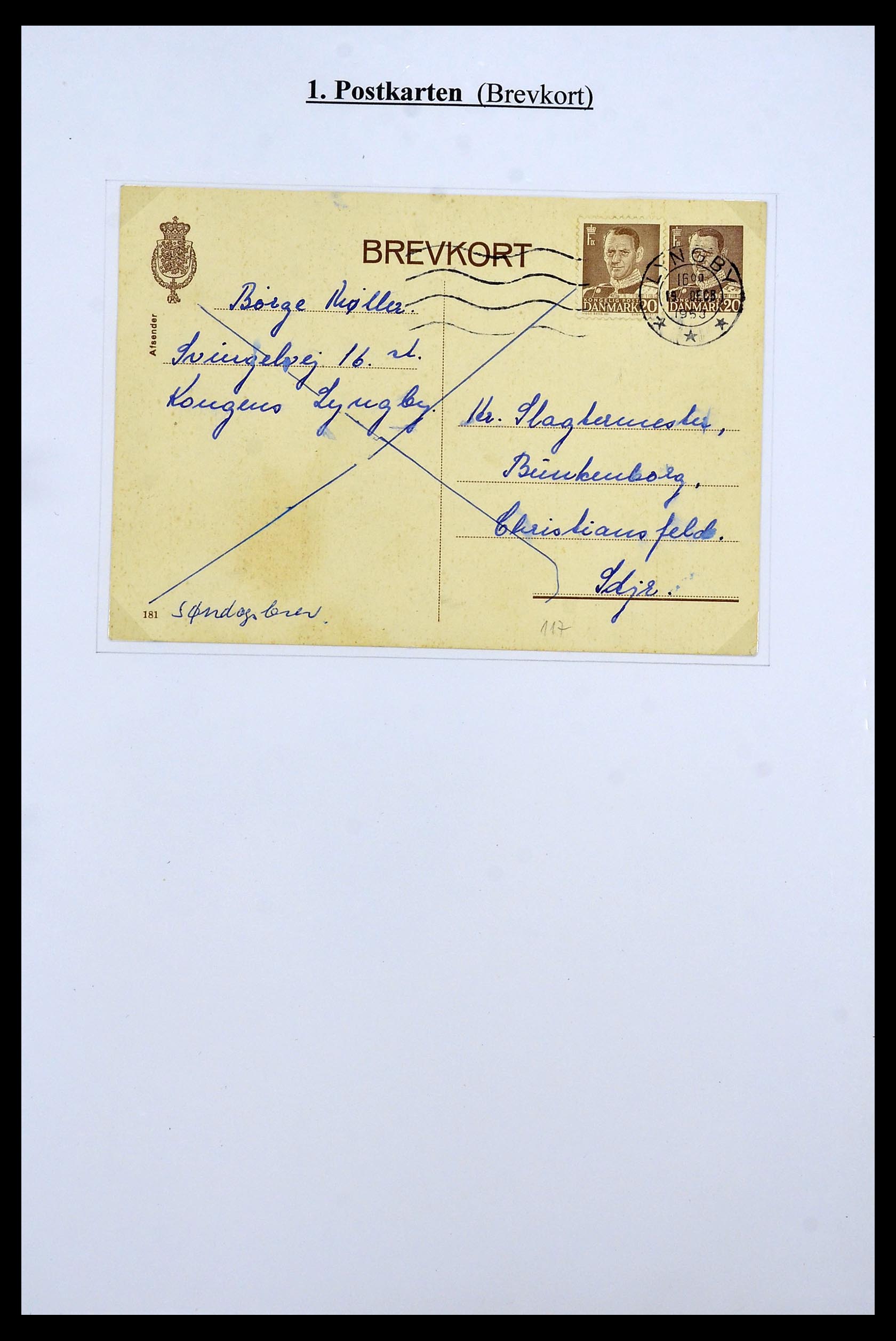 34189 035 - Postzegelverzameling 34189 Denemarken postwaardestukken 1871-2002.