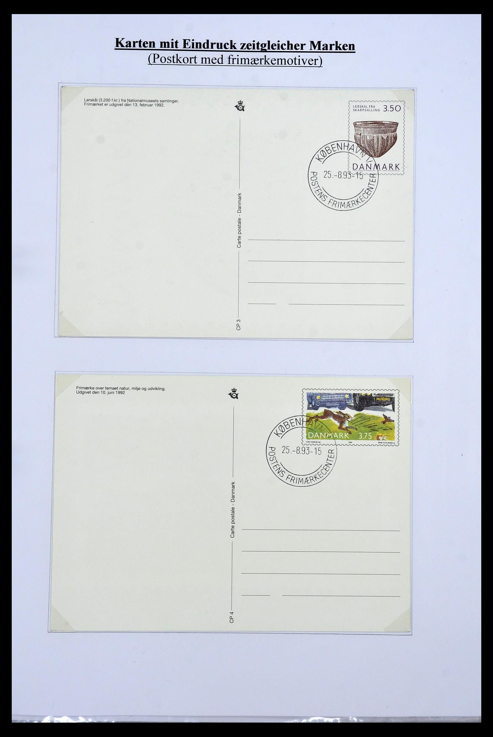 34189 040 - Postzegelverzameling 34189 Denemarken postwaardestukken 1871-2002.