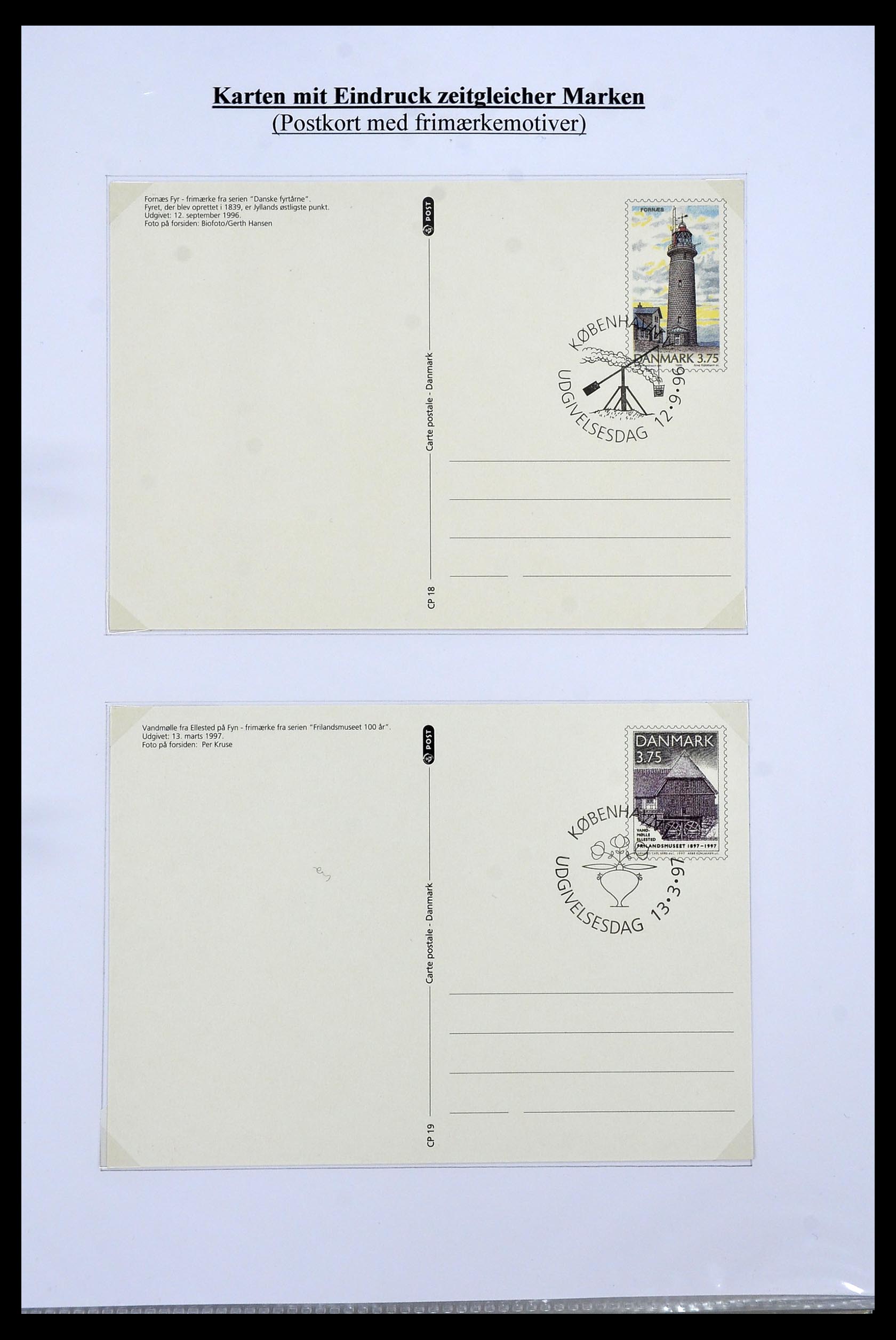 34189 048 - Postzegelverzameling 34189 Denemarken postwaardestukken 1871-2002.