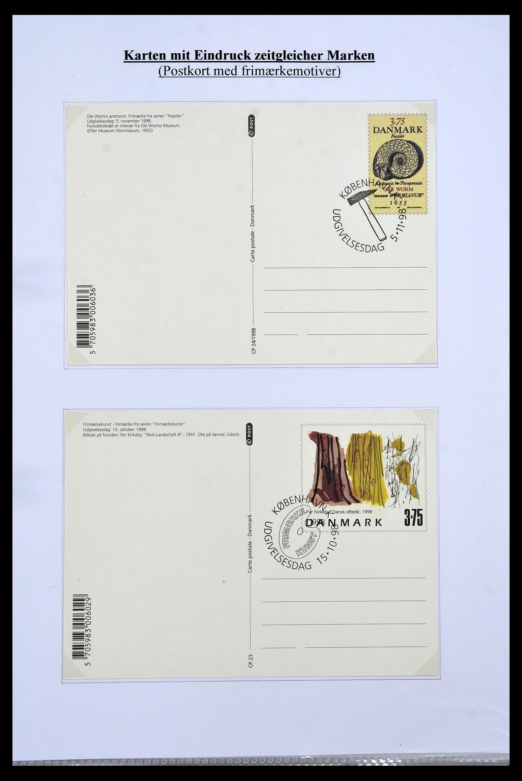 34189 051 - Stamp collection 34189 Denmark postal stationeries 1871-2002.