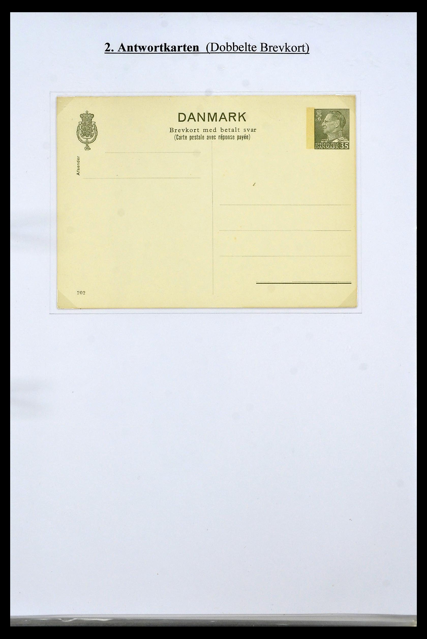 34189 060 - Postzegelverzameling 34189 Denemarken postwaardestukken 1871-2002.