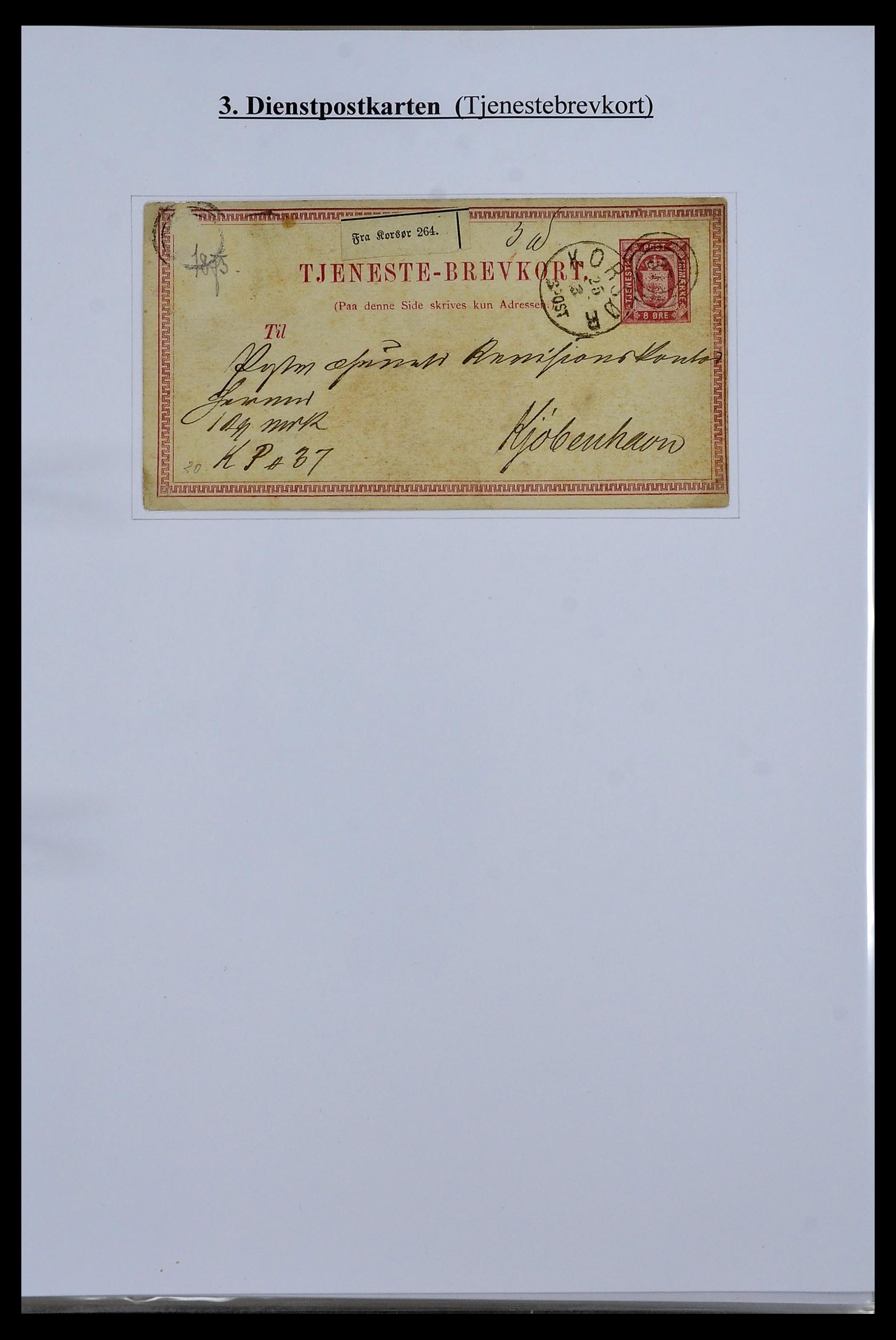 34189 061 - Postzegelverzameling 34189 Denemarken postwaardestukken 1871-2002.