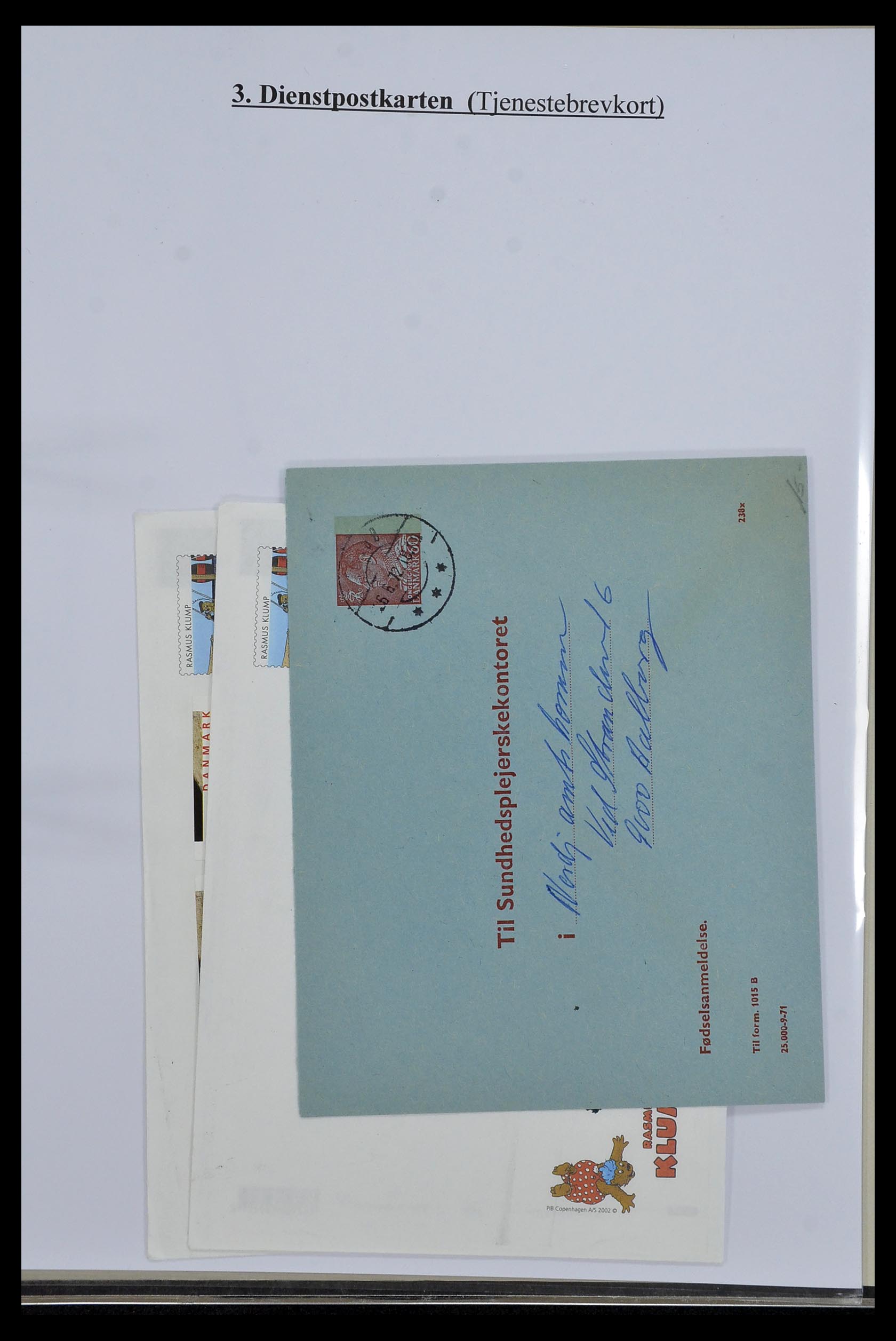 34189 065 - Postzegelverzameling 34189 Denemarken postwaardestukken 1871-2002.