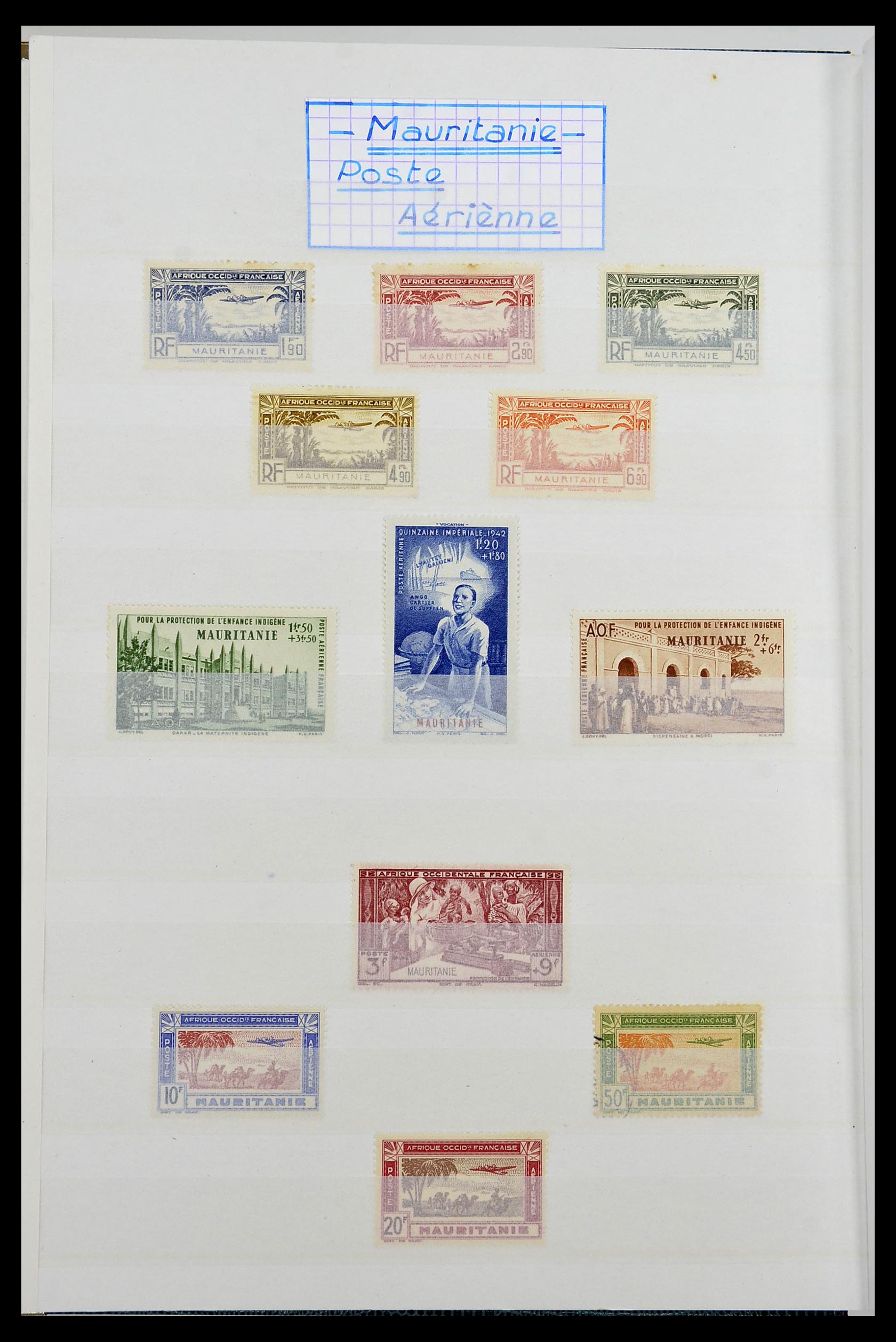 34190 0053 - Postzegelverzameling 34190 Franse koloniën in Afrika 1885-1998.