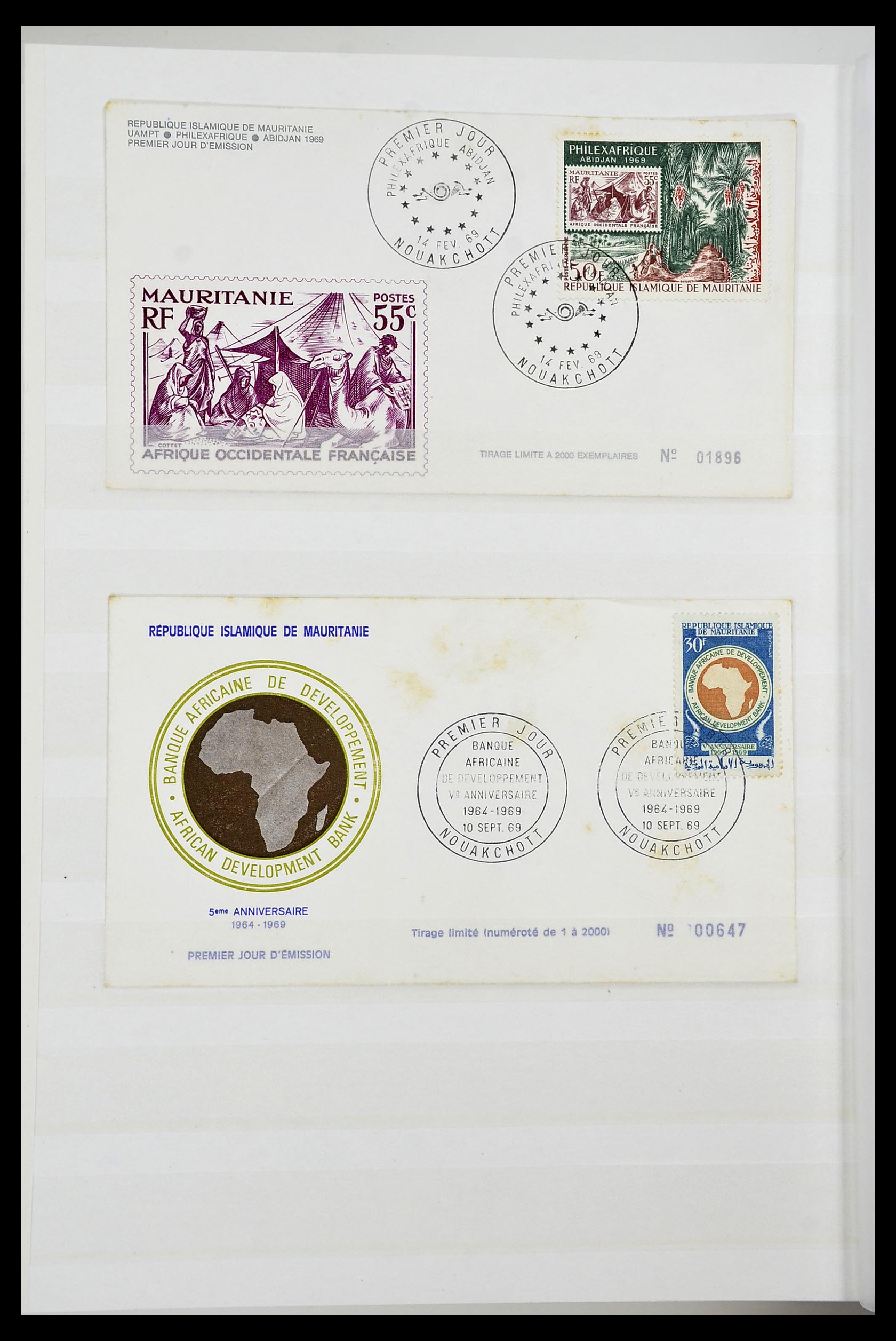 34190 0095 - Postzegelverzameling 34190 Franse koloniën in Afrika 1885-1998.