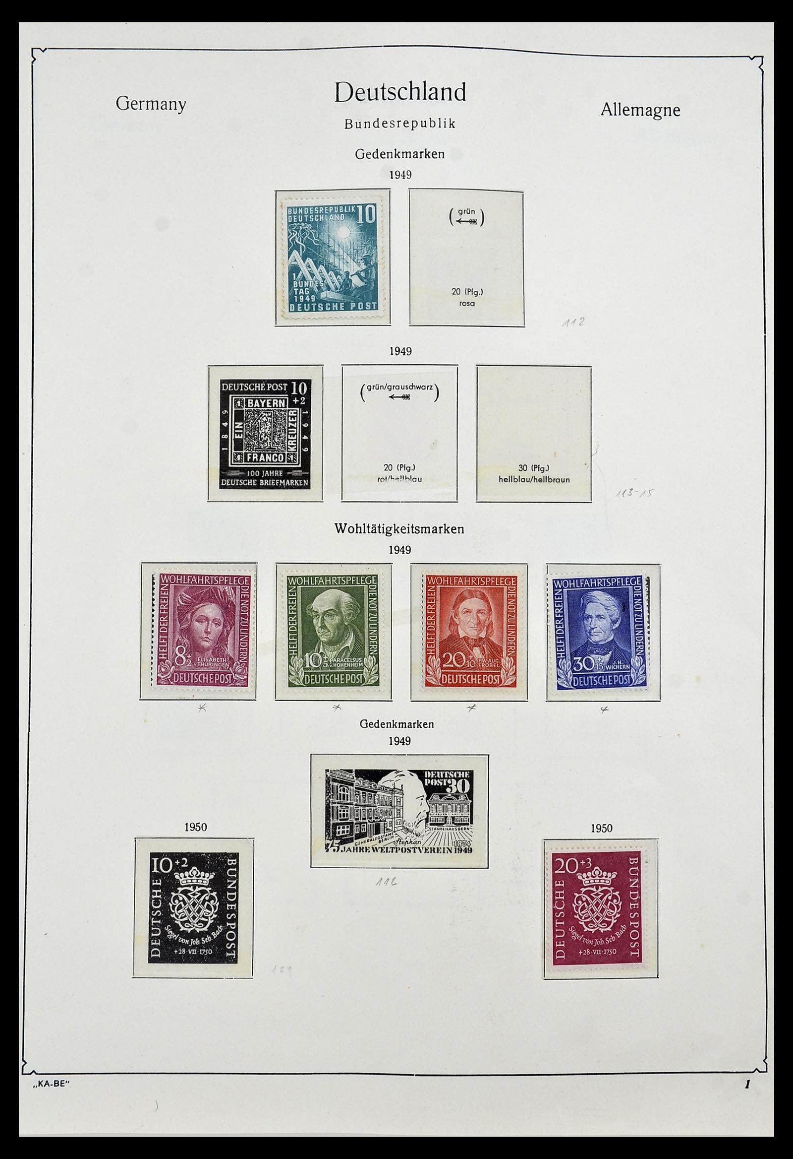 34192 001 - Postzegelverzameling 34192 Bundespost 1949-1975.