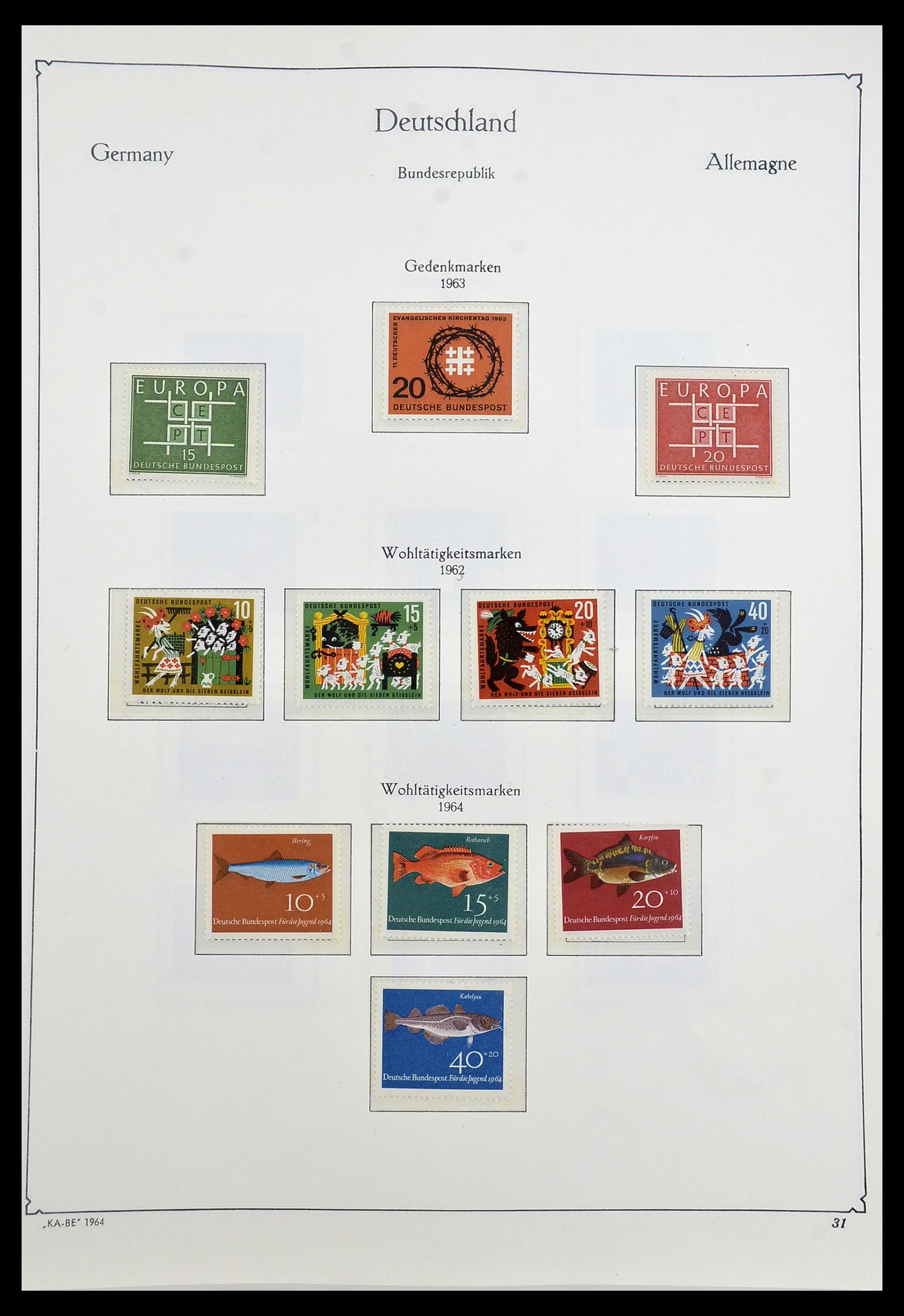 34192 031 - Postzegelverzameling 34192 Bundespost 1949-1975.