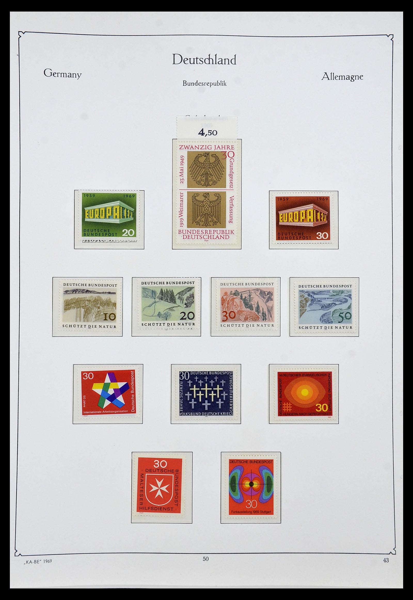 34192 052 - Postzegelverzameling 34192 Bundespost 1949-1975.