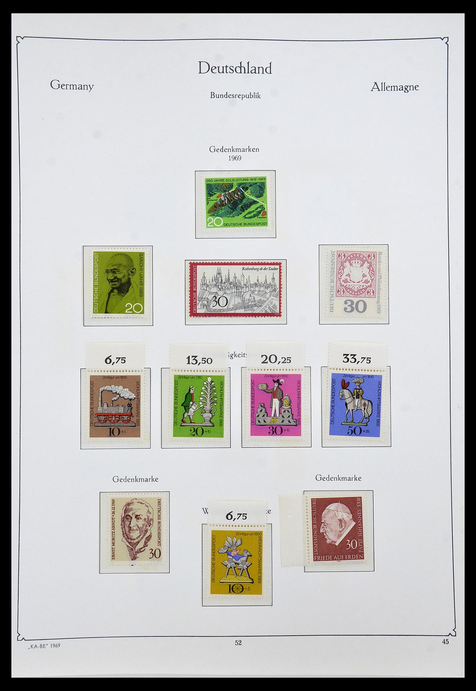 34192 054 - Postzegelverzameling 34192 Bundespost 1949-1975.