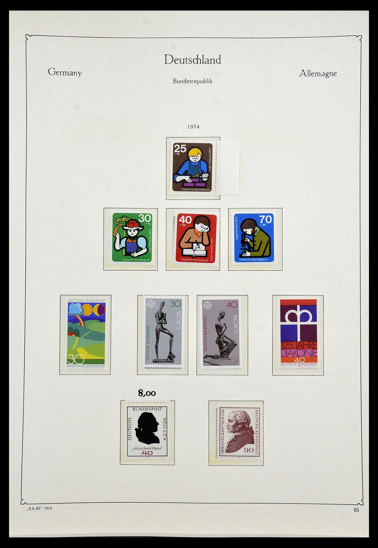 34192 074 - Postzegelverzameling 34192 Bundespost 1949-1975.