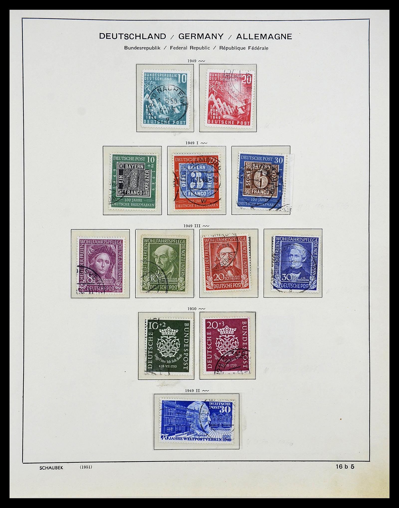 34194 001 - Stamp collection 34194 Bundespost 1949-1982.