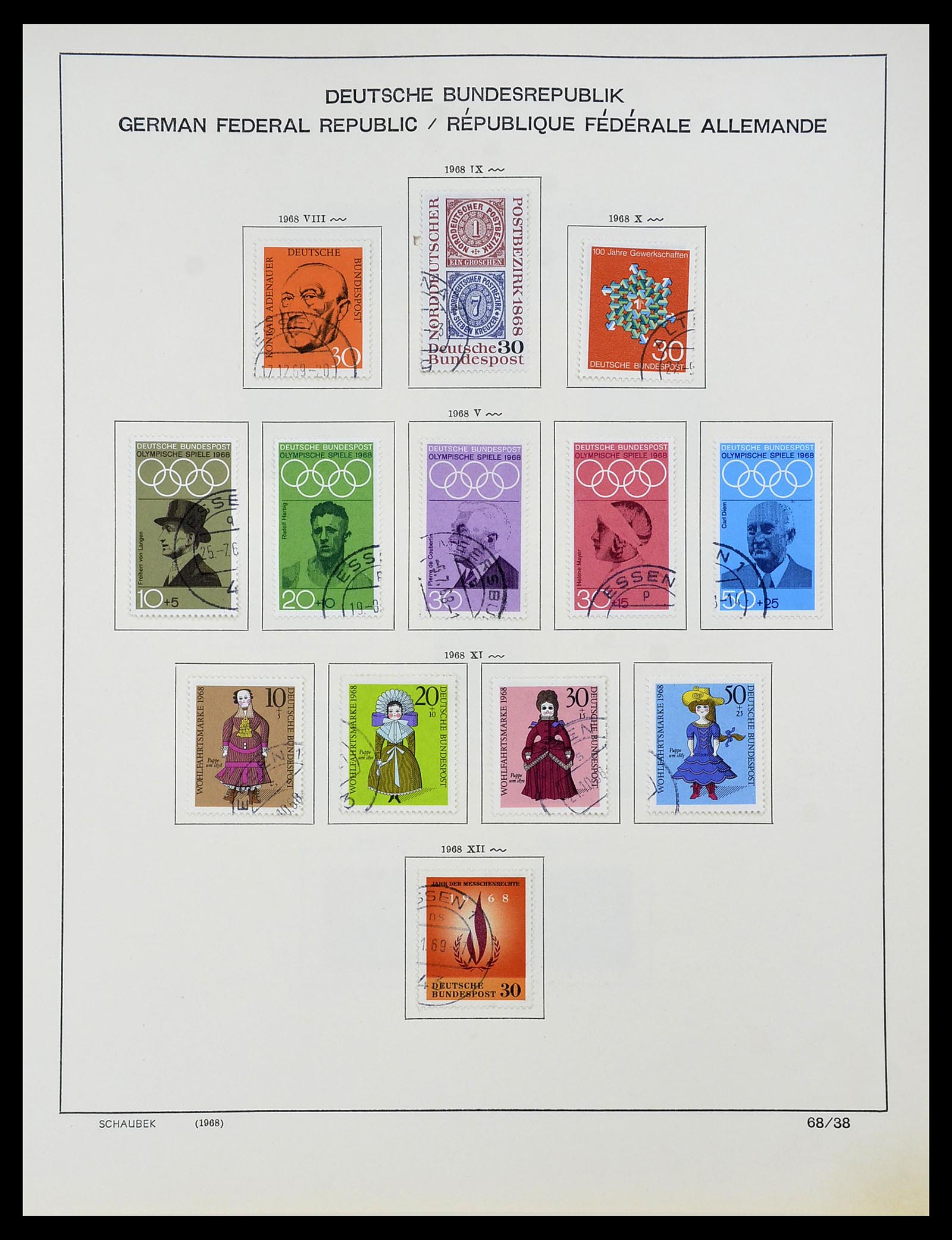 34194 051 - Stamp collection 34194 Bundespost 1949-1982.