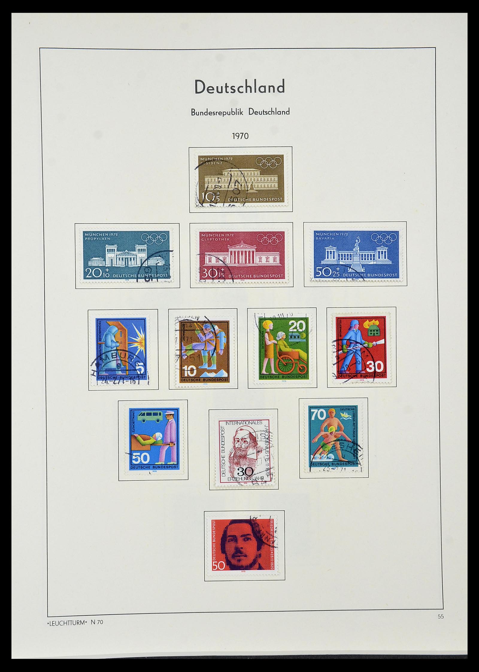 34195 055 - Stamp collection 34195 Bundespost 1949-1981.