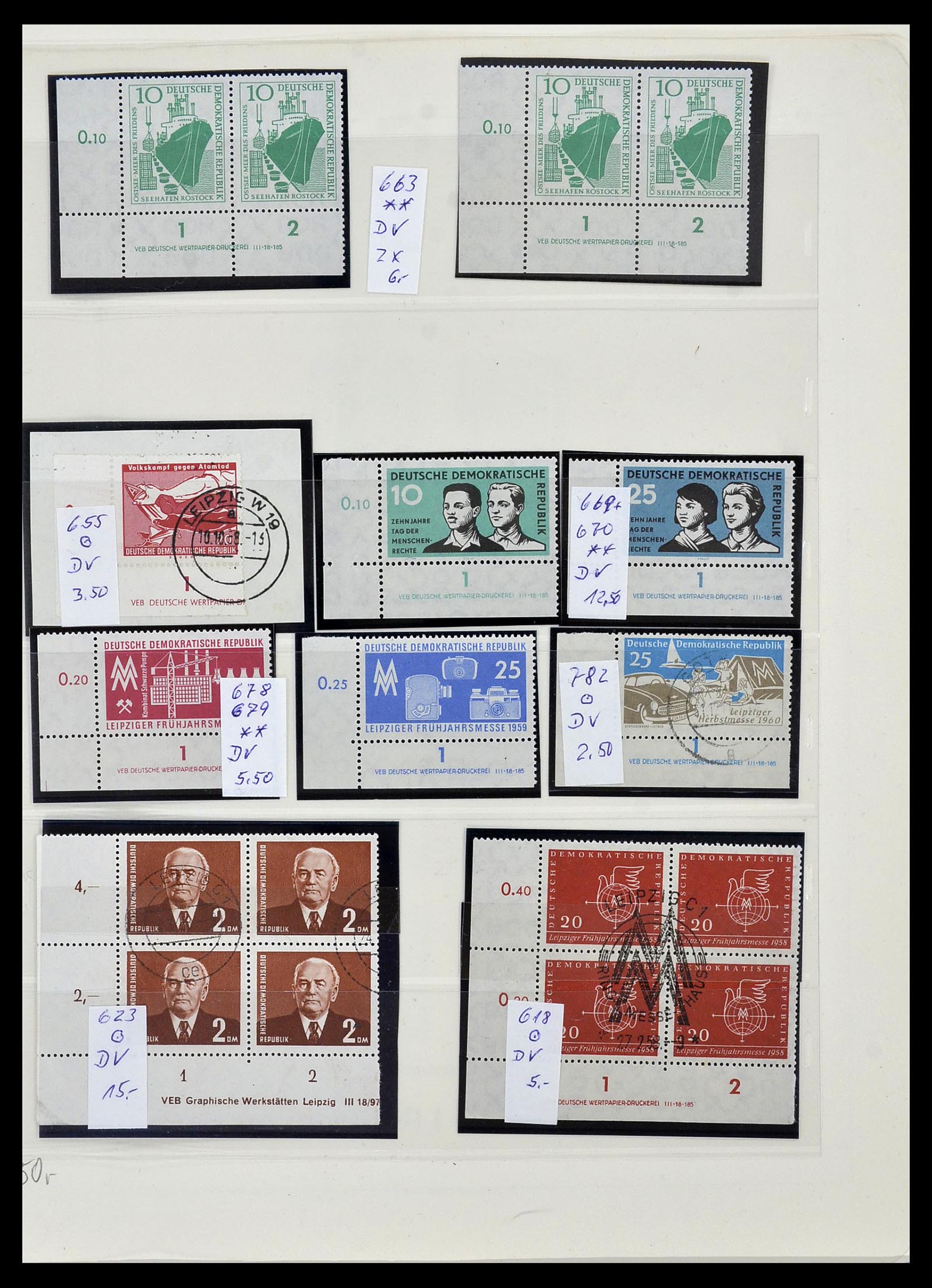 34196 043 - Postzegelverzameling 34196 DDR 1949-1969.