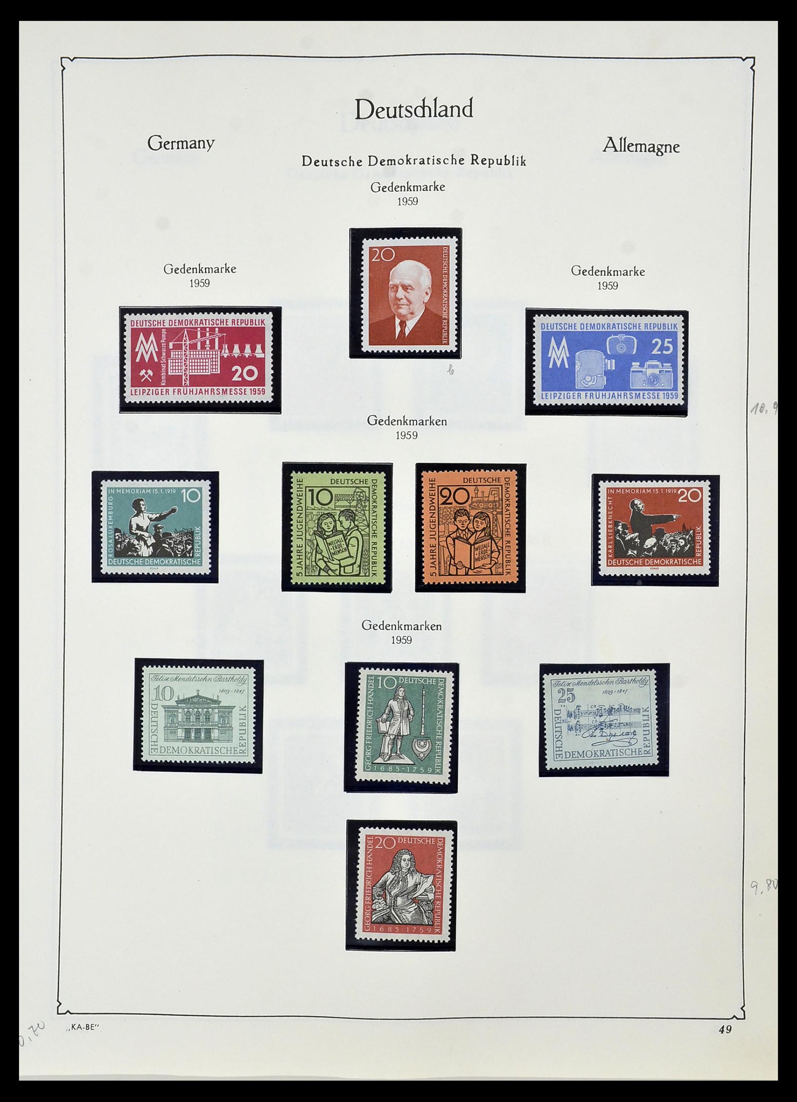 34196 049 - Postzegelverzameling 34196 DDR 1949-1969.