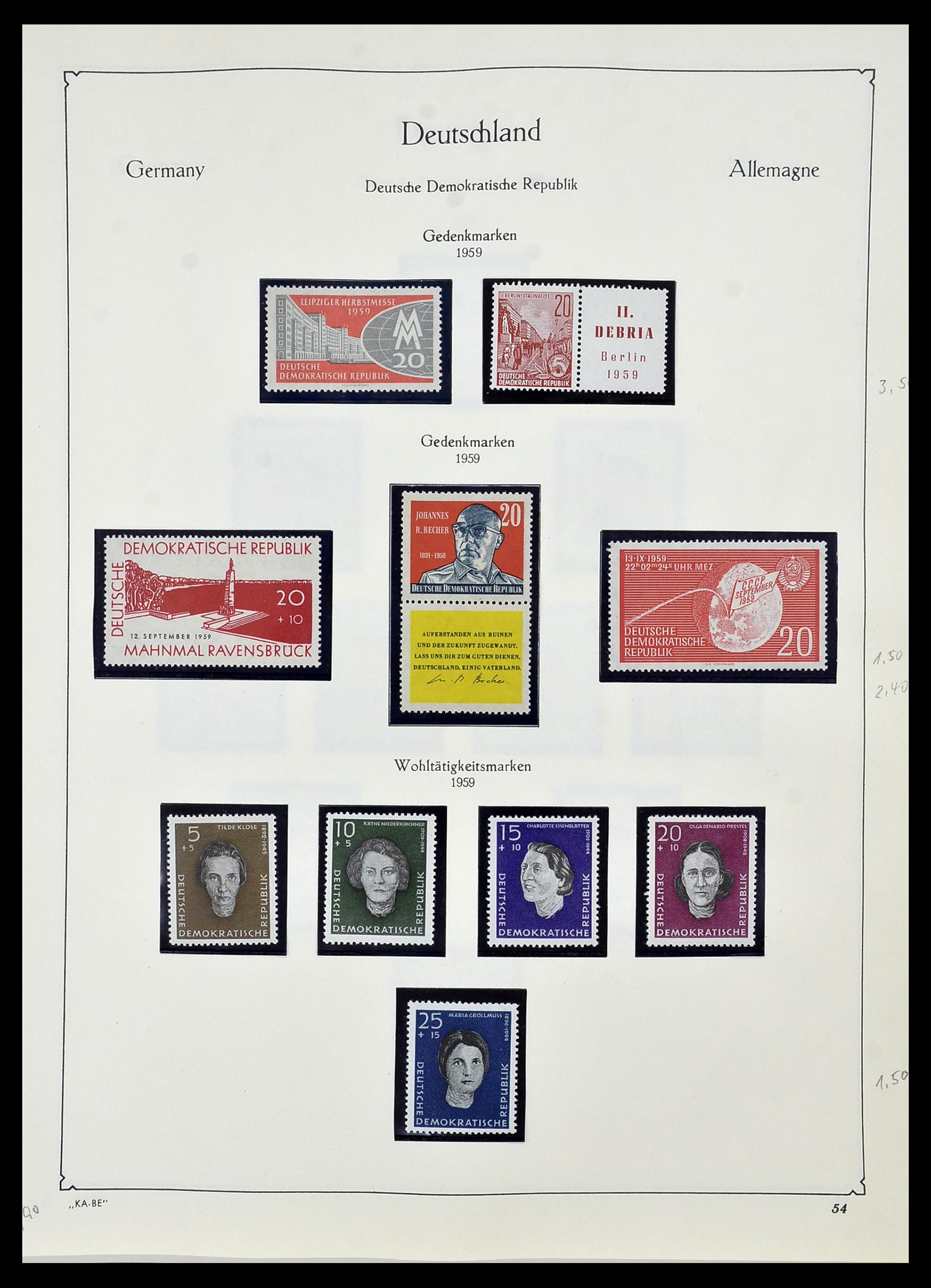 34196 053 - Postzegelverzameling 34196 DDR 1949-1969.