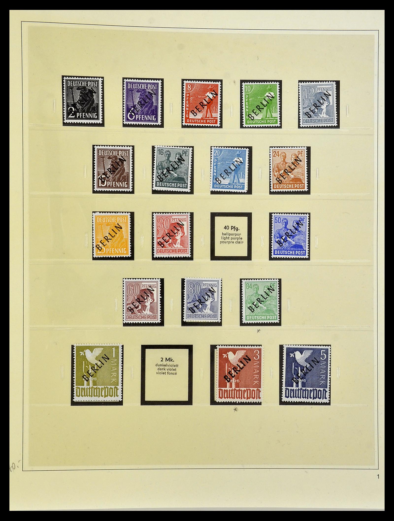34199 001 - Postzegelverzameling 34199 Berlijn 1948-1974.