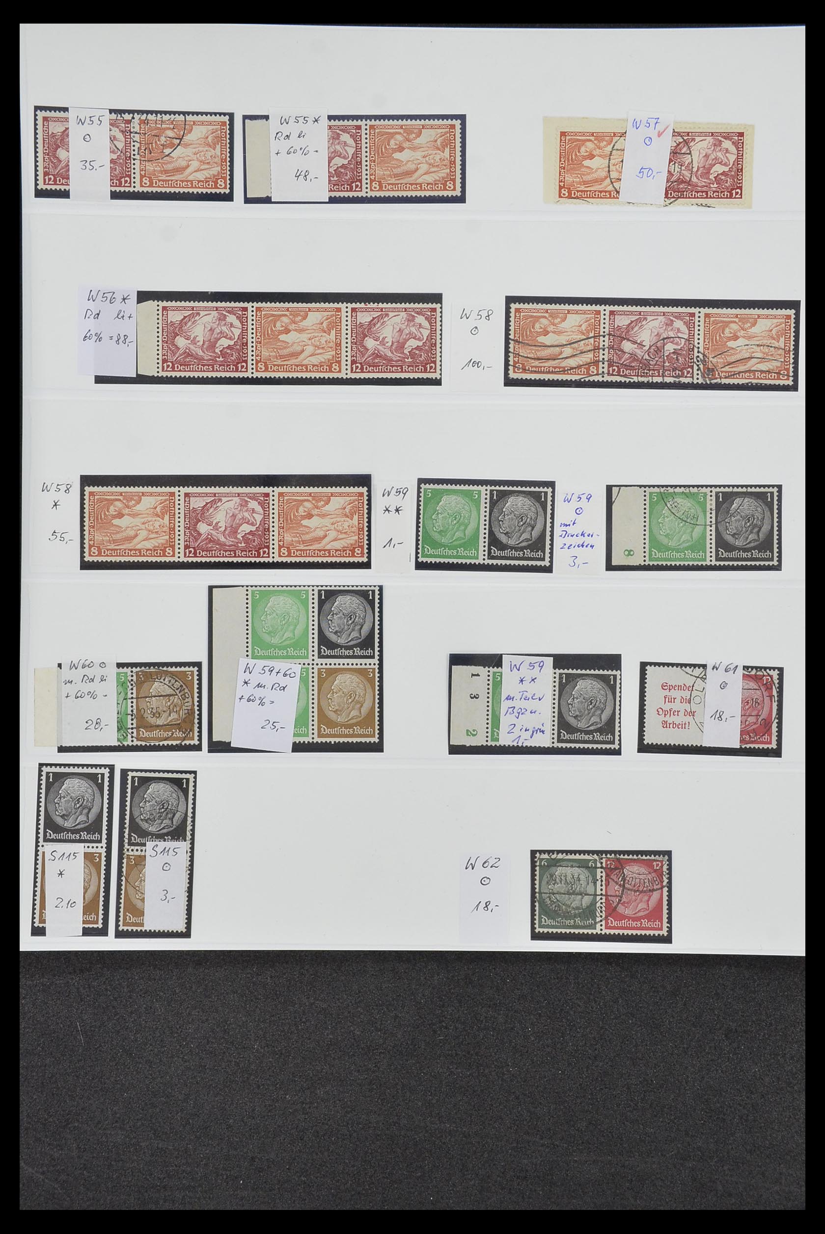 34200 016 - Postzegelverzameling 34200 Duitsland combinaties 1910-1996.