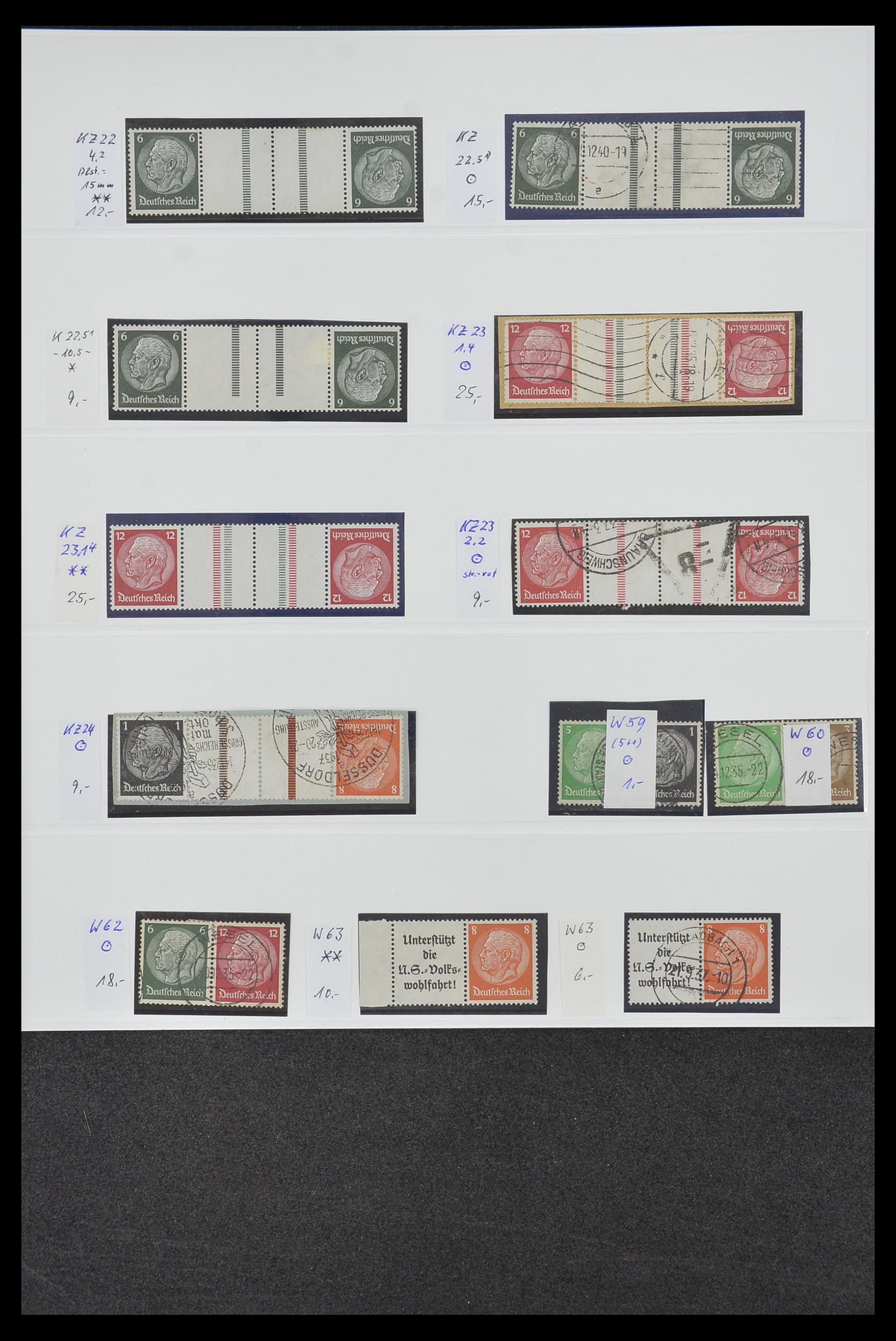 34200 019 - Postzegelverzameling 34200 Duitsland combinaties 1910-1996.