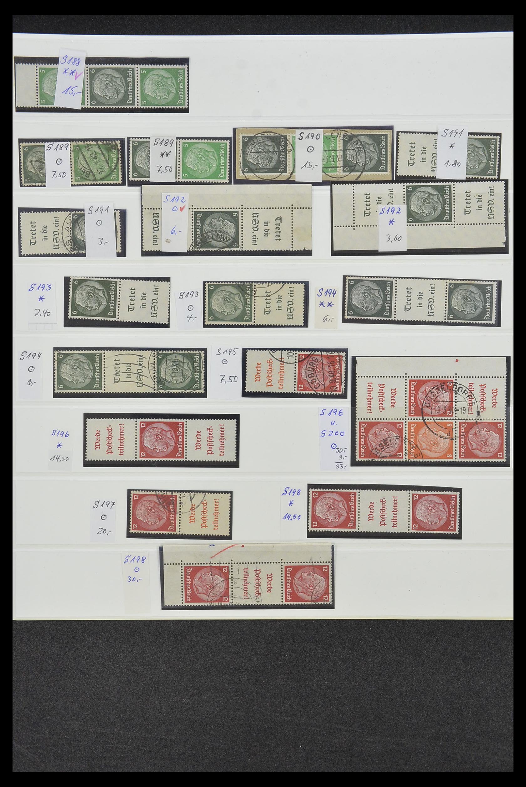 34200 030 - Postzegelverzameling 34200 Duitsland combinaties 1910-1996.