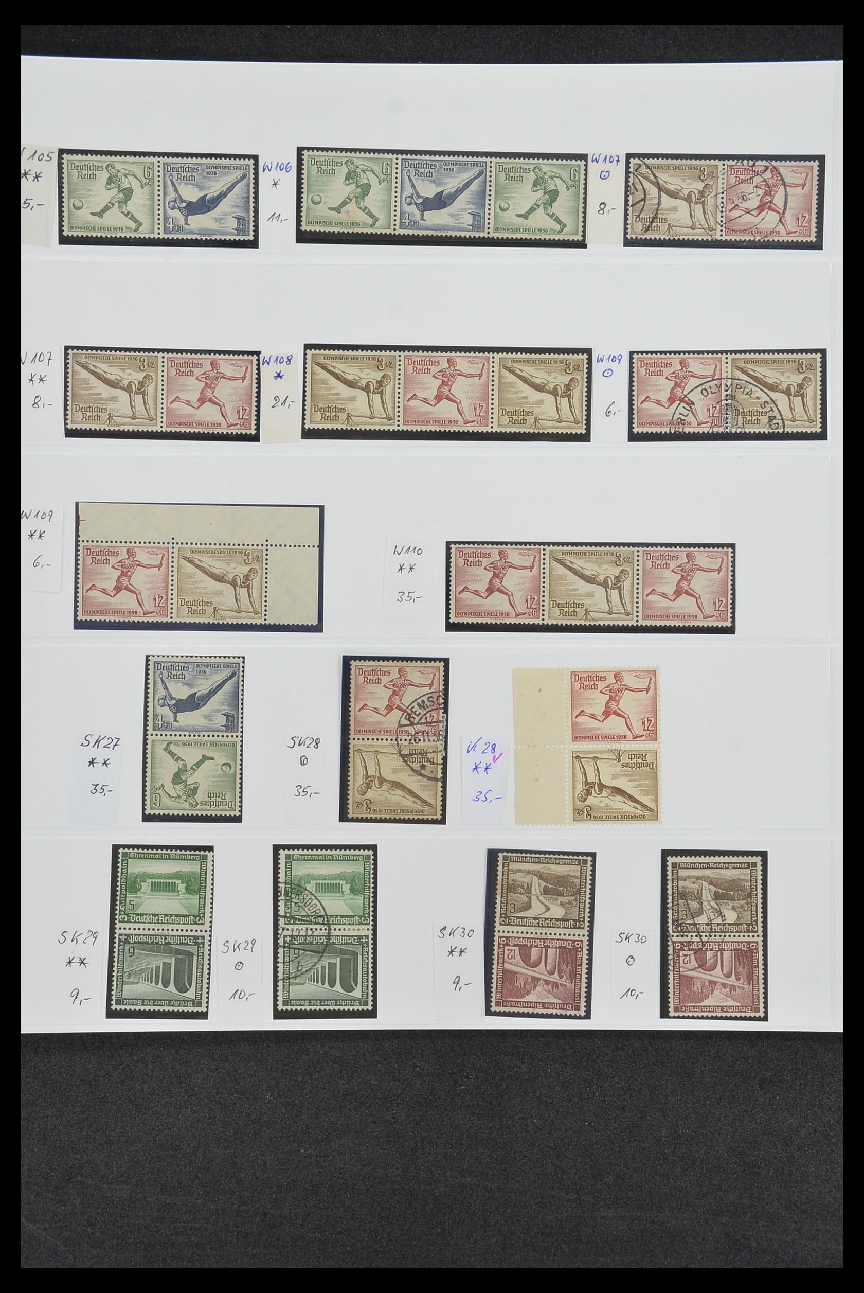 34200 041 - Stamp collection 34200 Germany combinations 1910-1996.