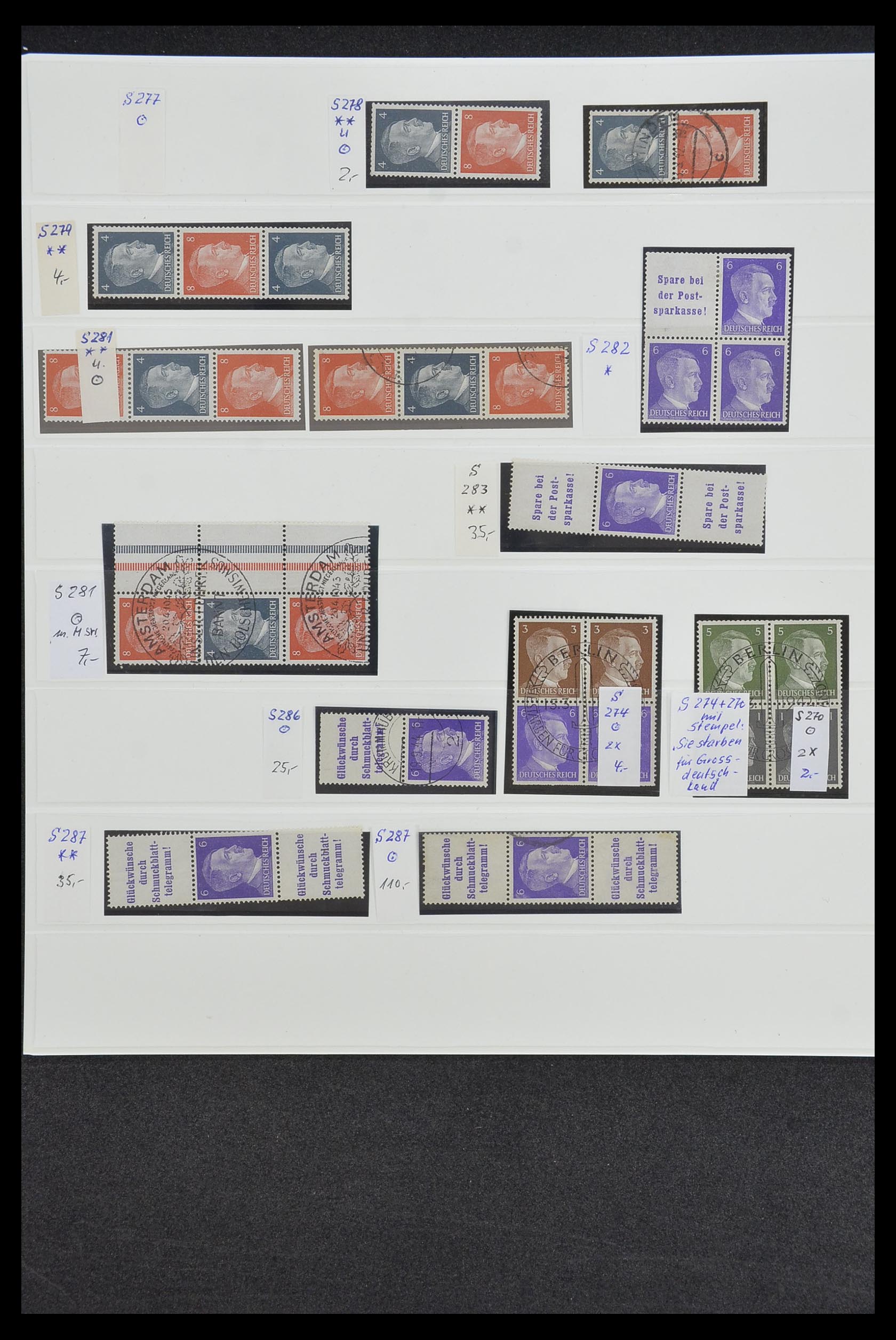 34200 063 - Postzegelverzameling 34200 Duitsland combinaties 1910-1996.