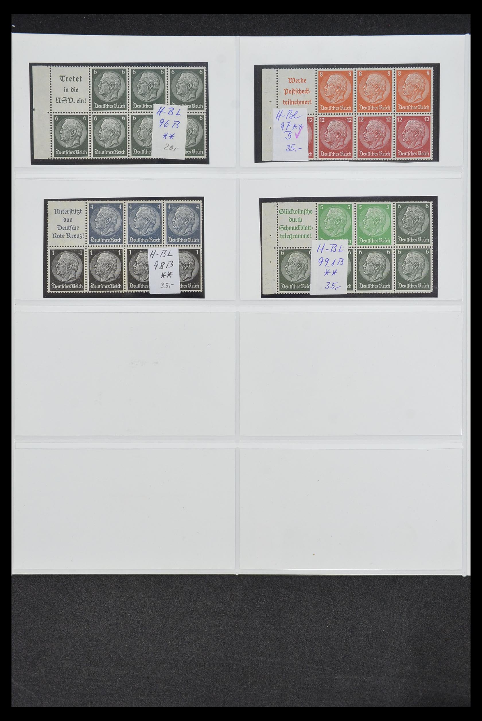 34200 073 - Postzegelverzameling 34200 Duitsland combinaties 1910-1996.