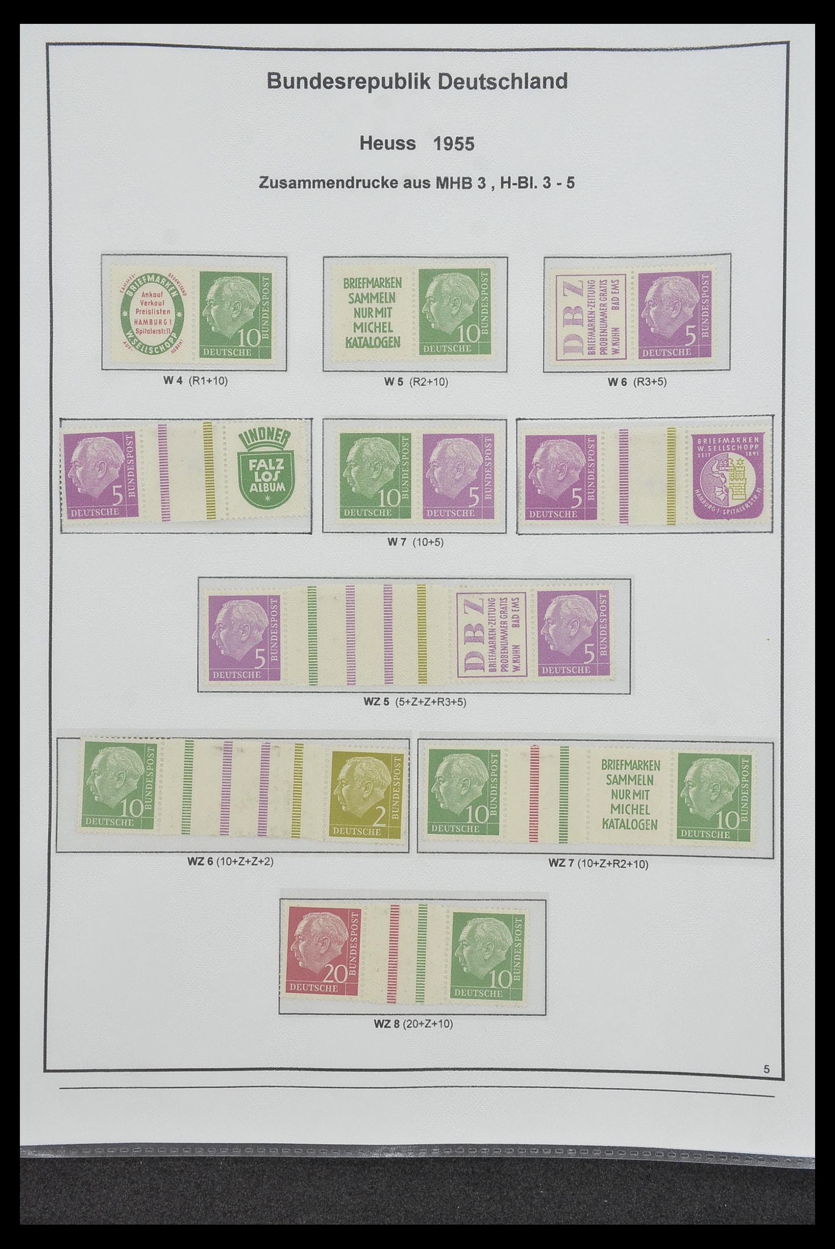 34200 083 - Stamp collection 34200 Germany combinations 1910-1996.