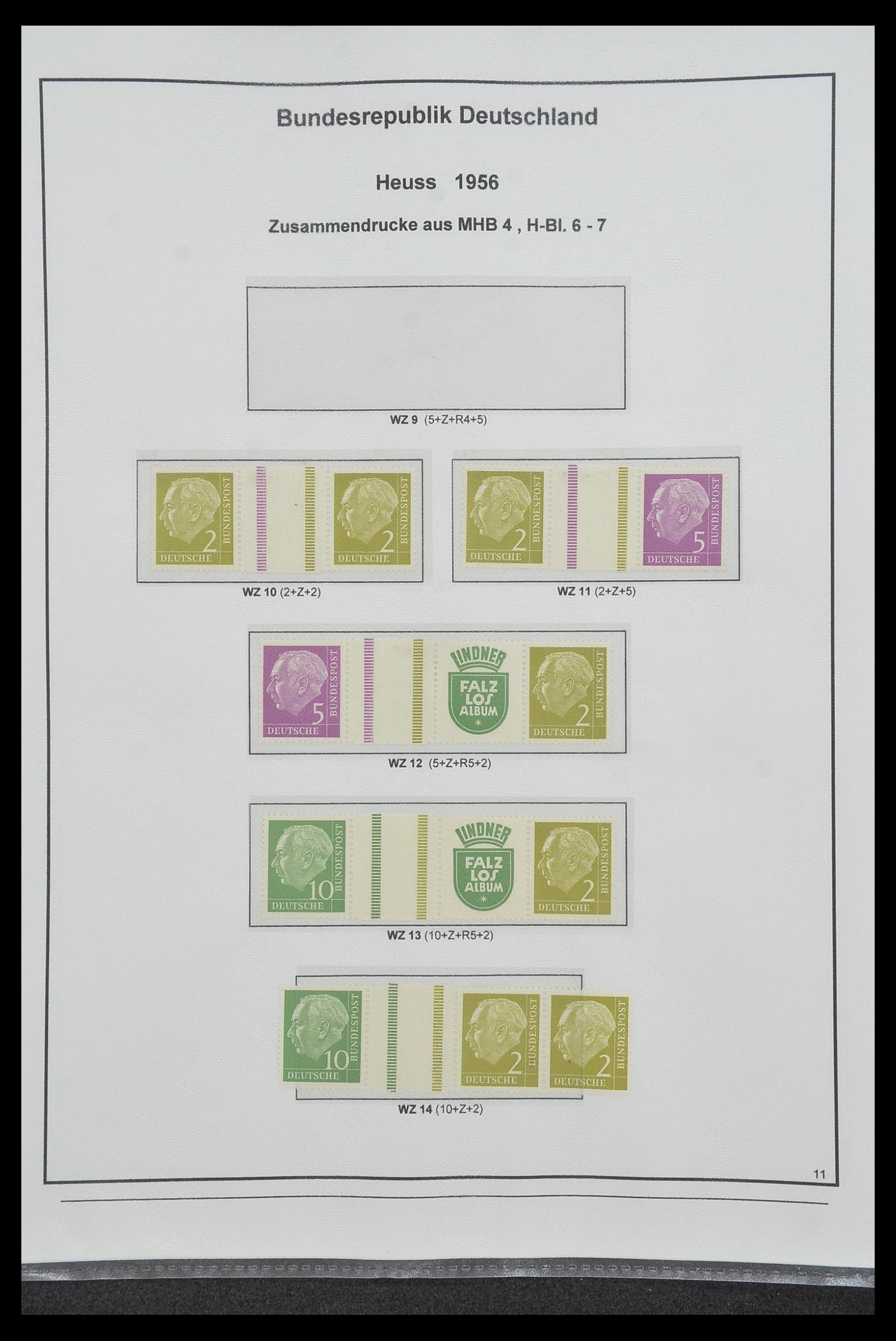 34200 089 - Stamp collection 34200 Germany combinations 1910-1996.