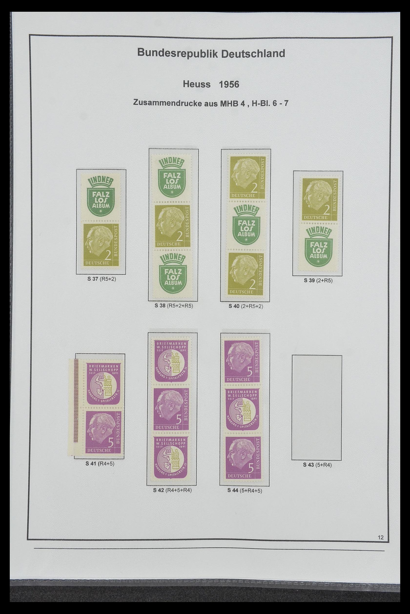 34200 090 - Stamp collection 34200 Germany combinations 1910-1996.