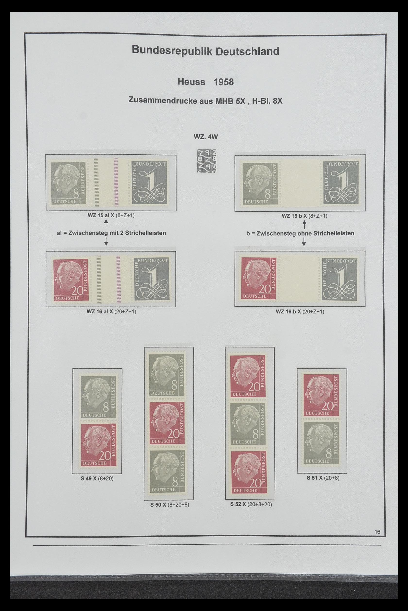 34200 094 - Stamp collection 34200 Germany combinations 1910-1996.