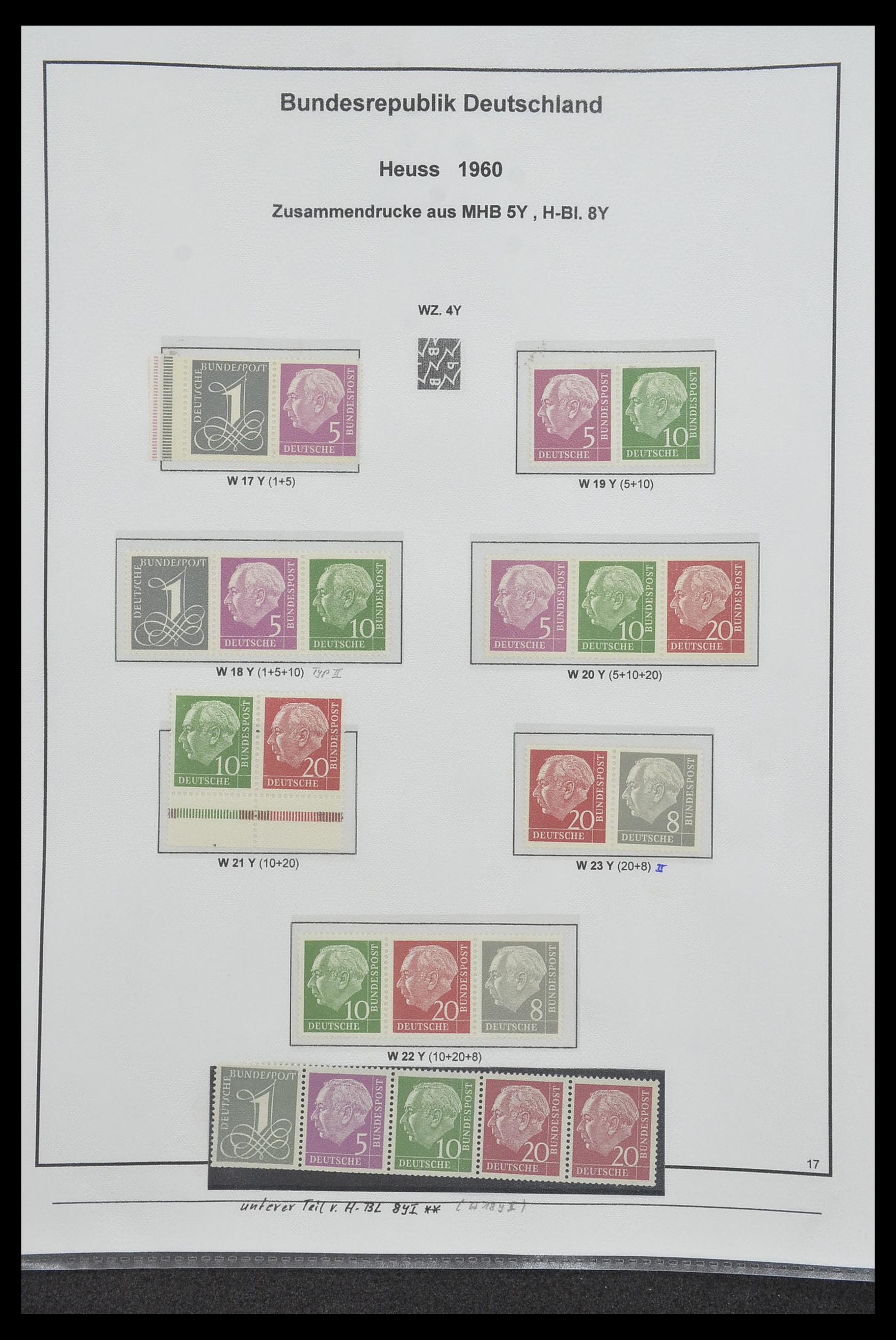34200 095 - Stamp collection 34200 Germany combinations 1910-1996.