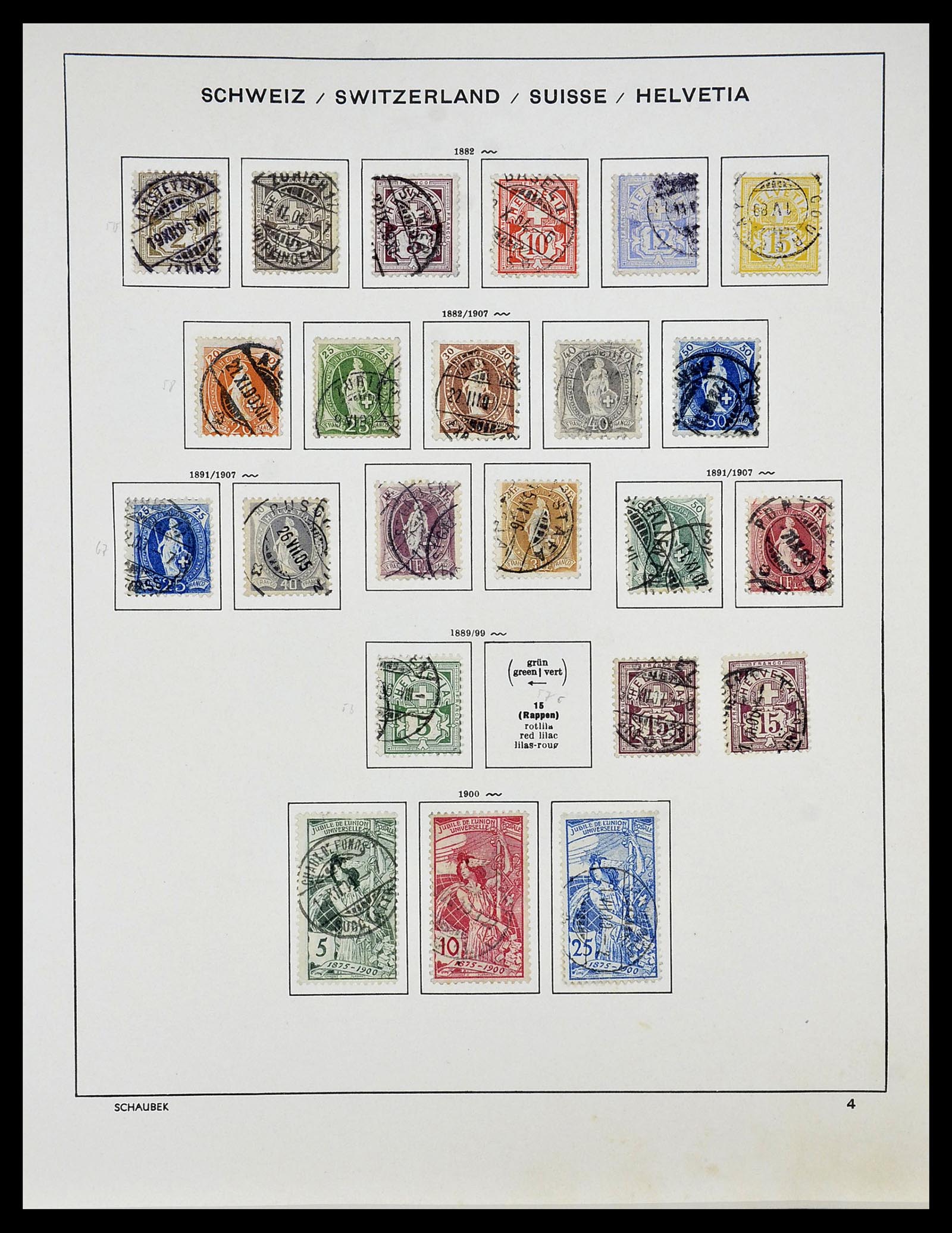 34204 003 - Stamp collection 34204 Switzerland 1862-2001.