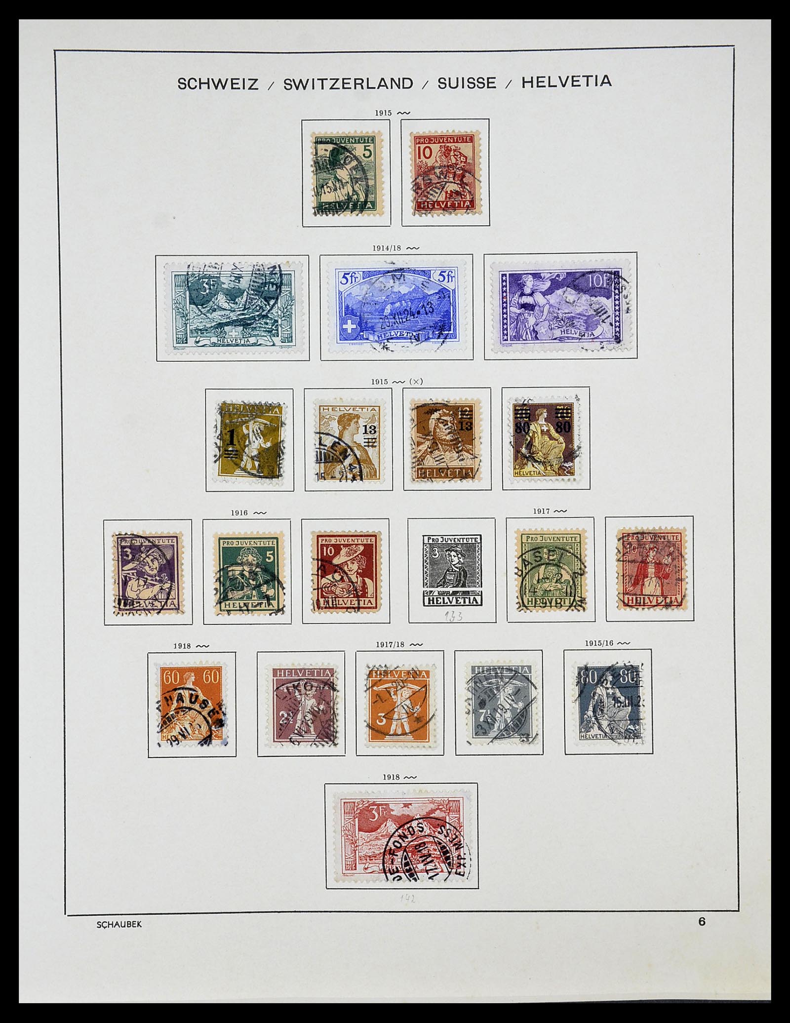 34204 007 - Postzegelverzameling 34204 Zwitserland 1862-2001.