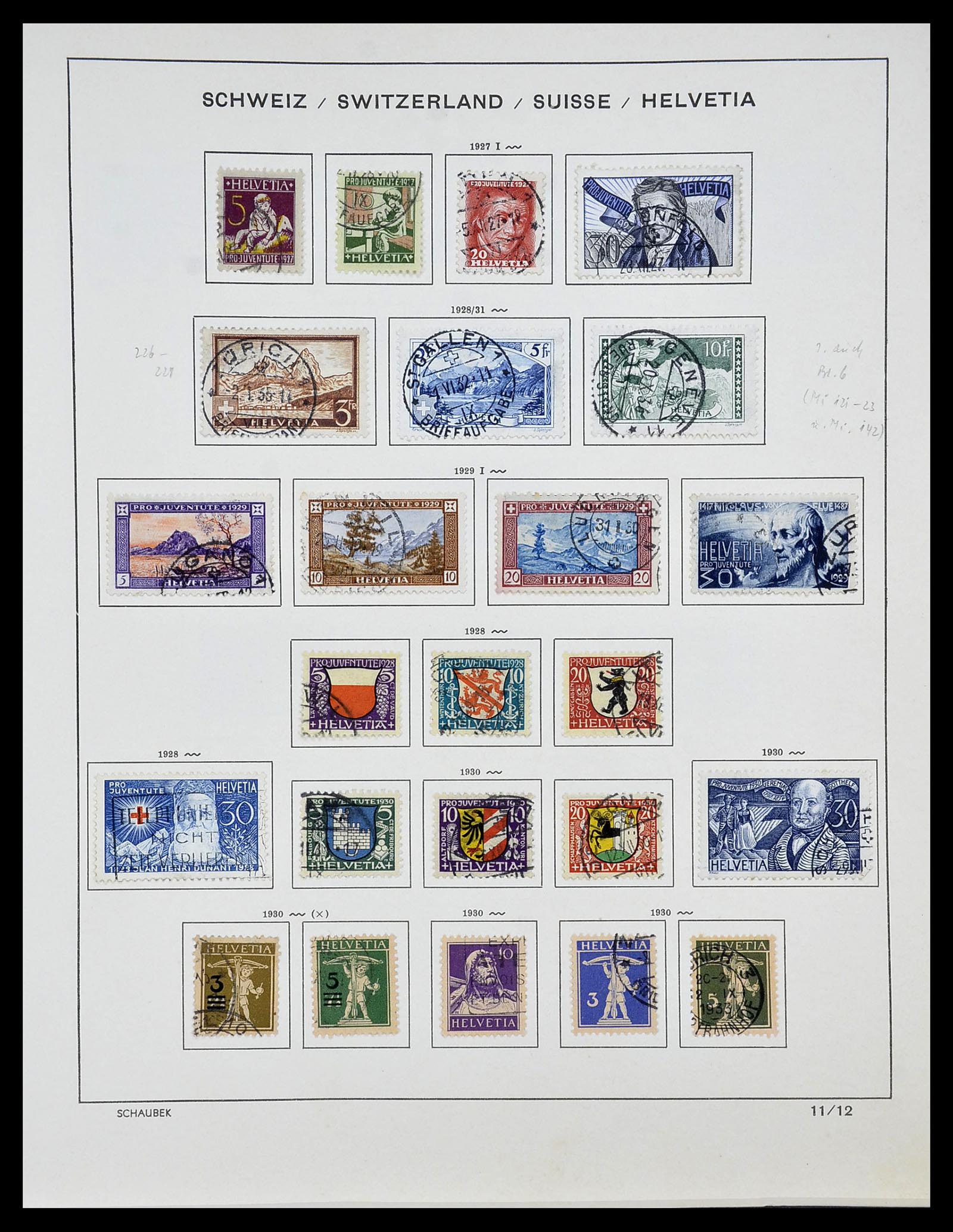 34204 012 - Postzegelverzameling 34204 Zwitserland 1862-2001.