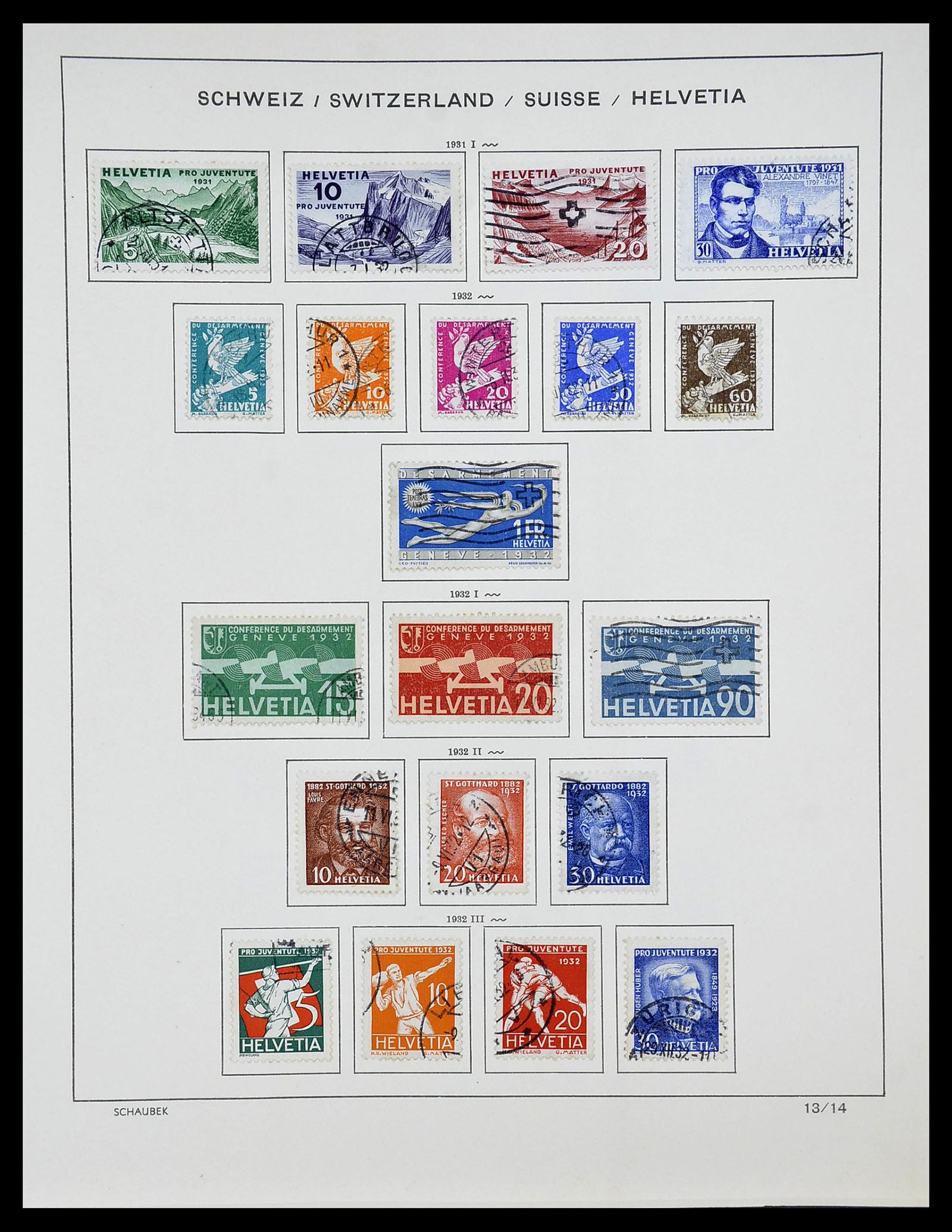 34204 013 - Stamp collection 34204 Switzerland 1862-2001.